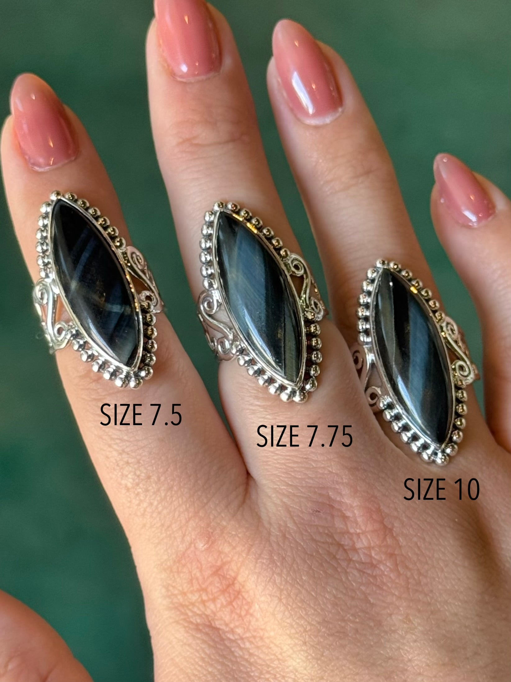 •HAWK EYE - MARQUISE• sterling silver ring (various sizes)