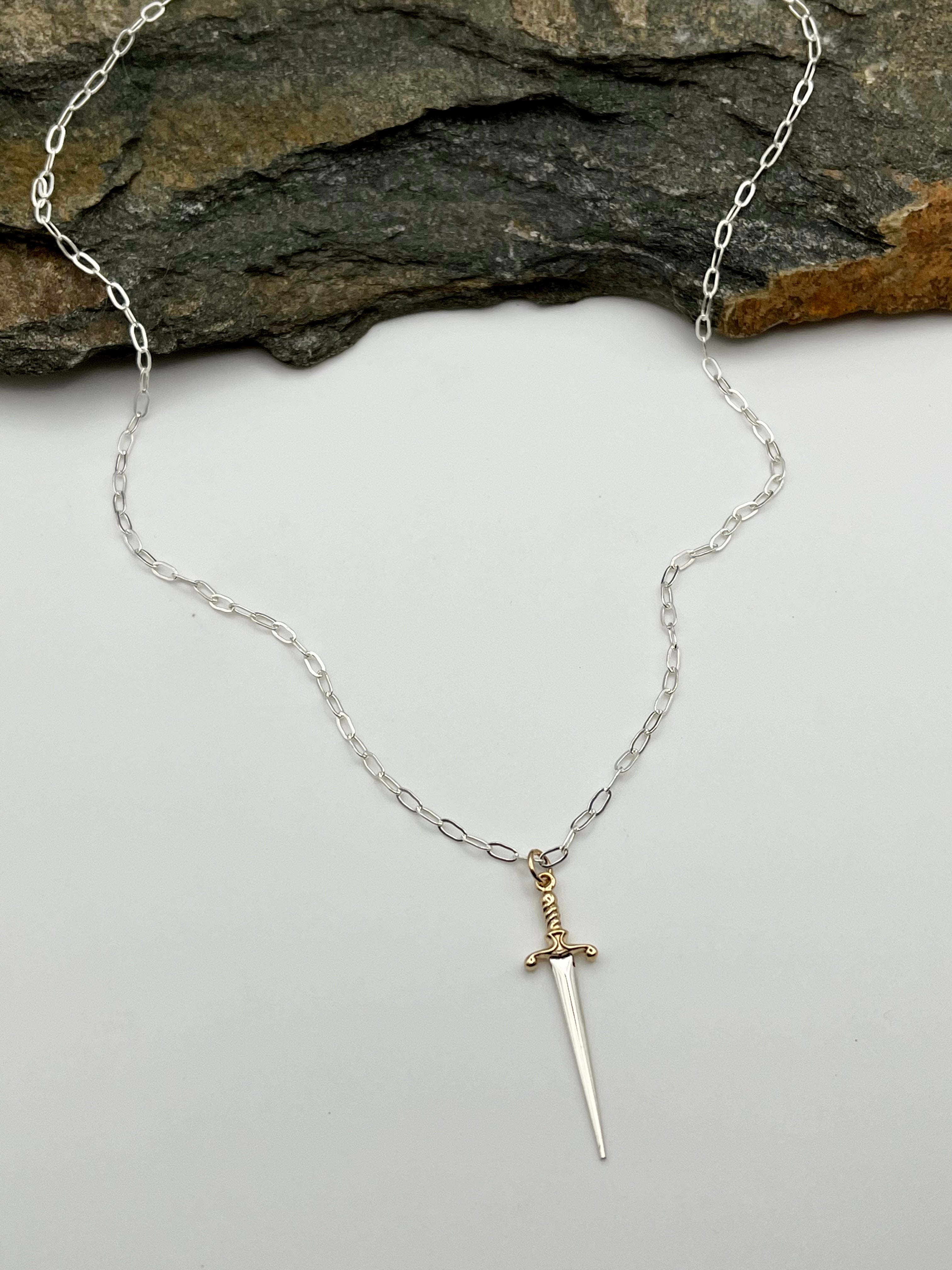 •BIG DAGGER• silver necklace