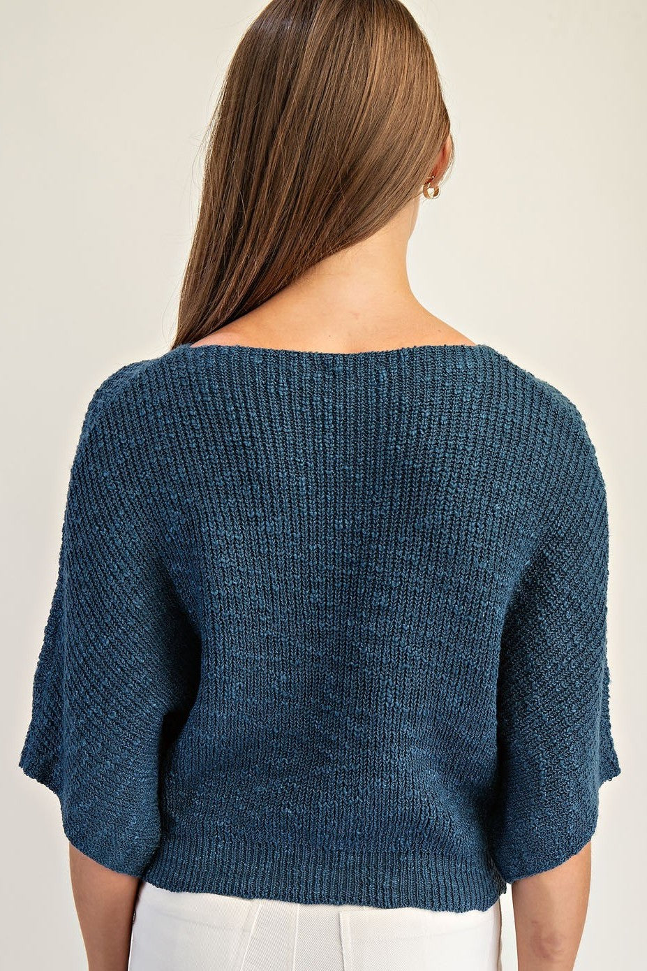 •SHANA• dolman half sleeve sweater