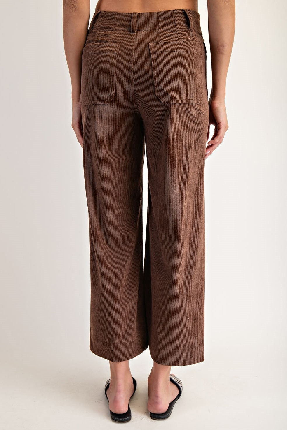 •CORDELIA - CORDUROY• cropped straight leg pants