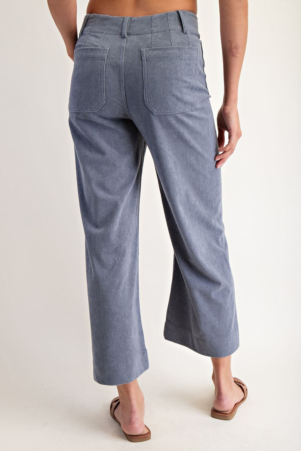 •CORDELIA - CORDUROY• cropped straight leg pants