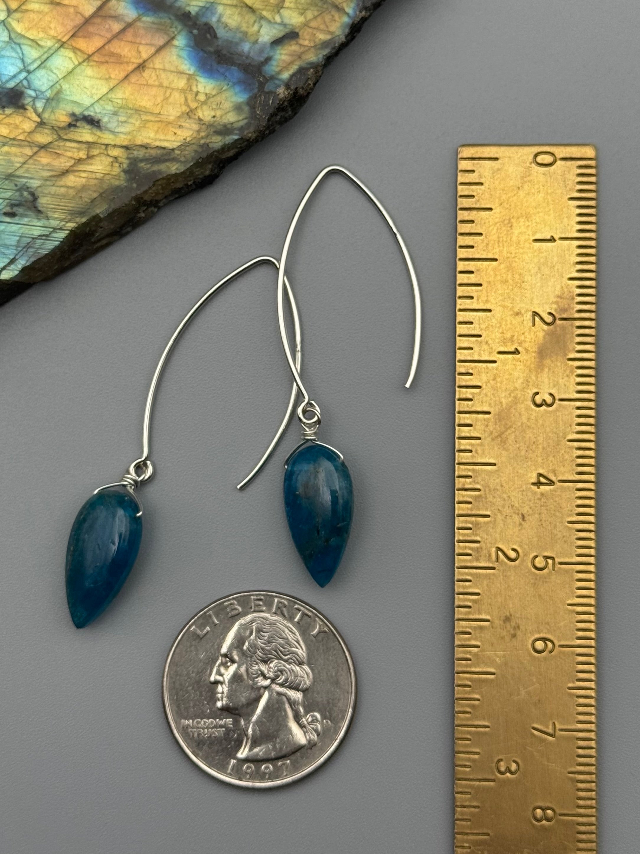 •STRAY• apatite + silver earrings