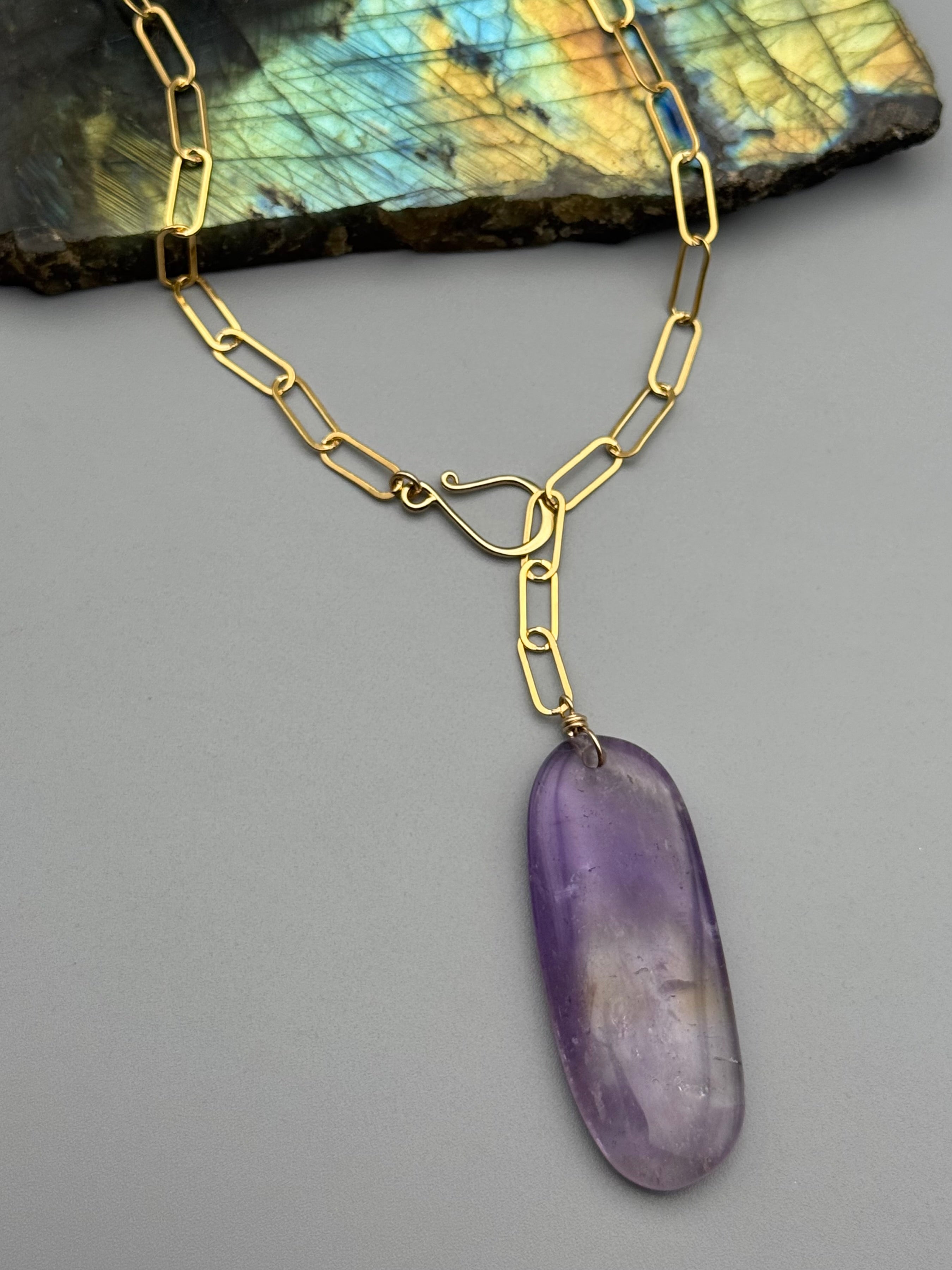 •LINKED• ametrine + gold necklace (ADJ to 19")