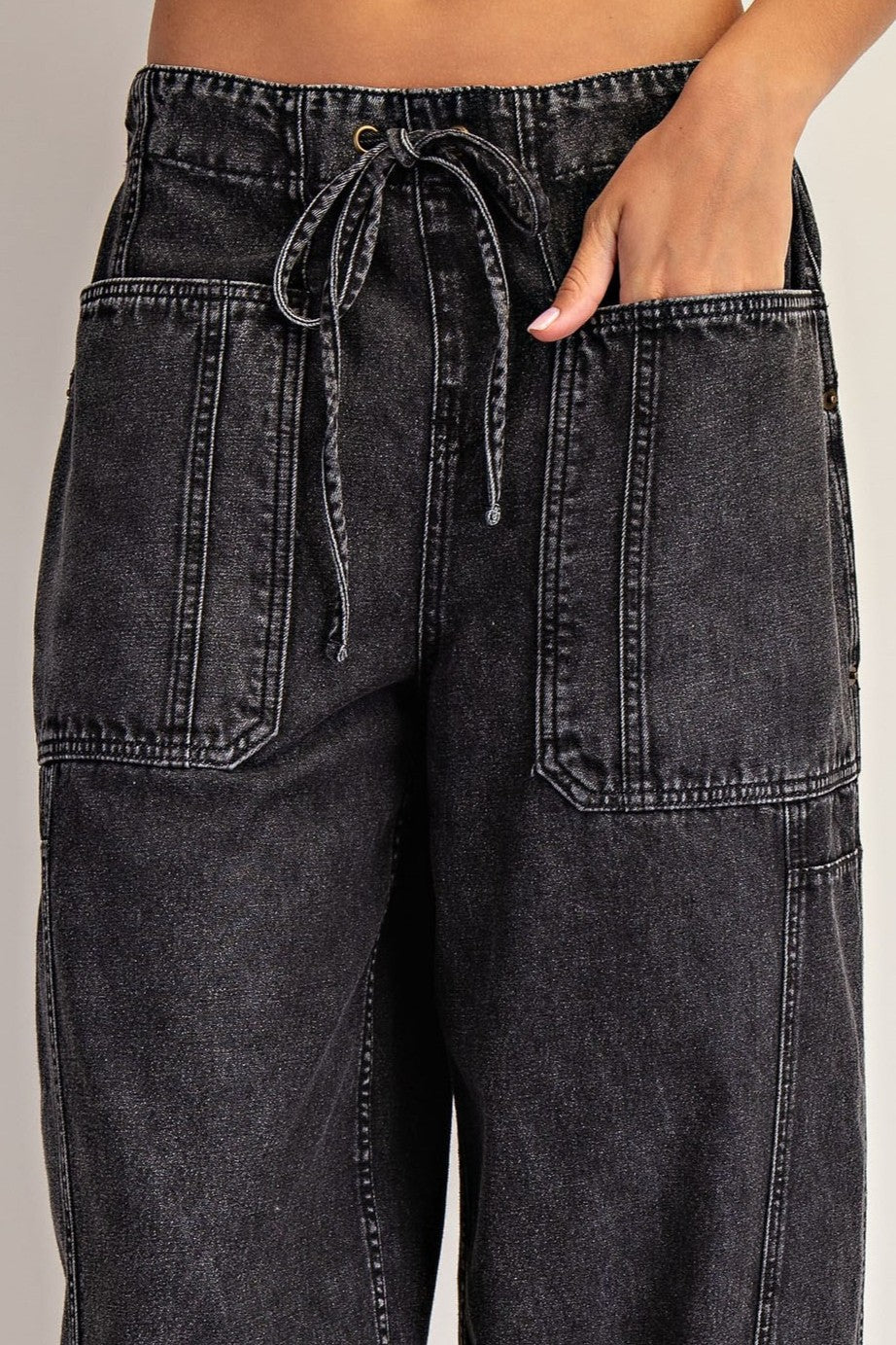 •FINN• cropped cotton blend pants