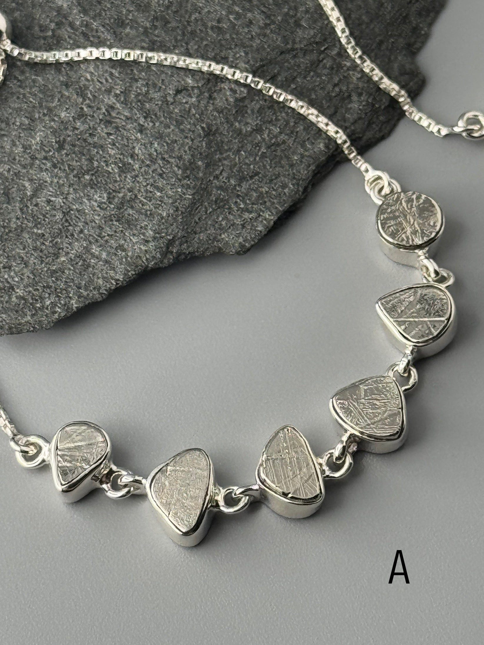 •METEORITE - GEO MIX• silver bolo bracelet (adj up to 9")