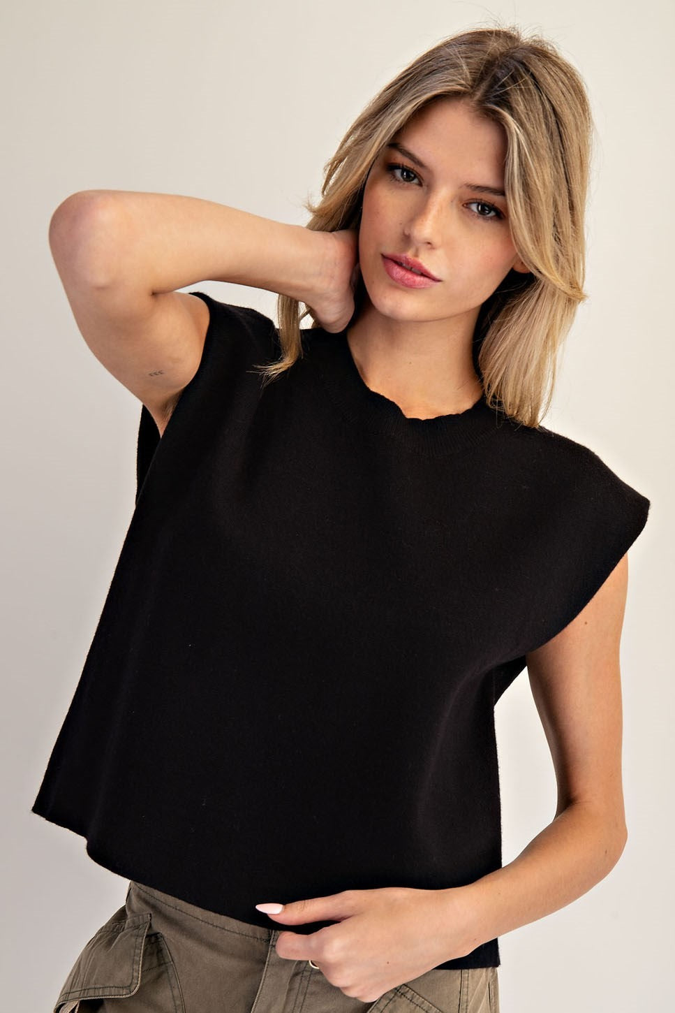 •SAM• sweater knit muscle top