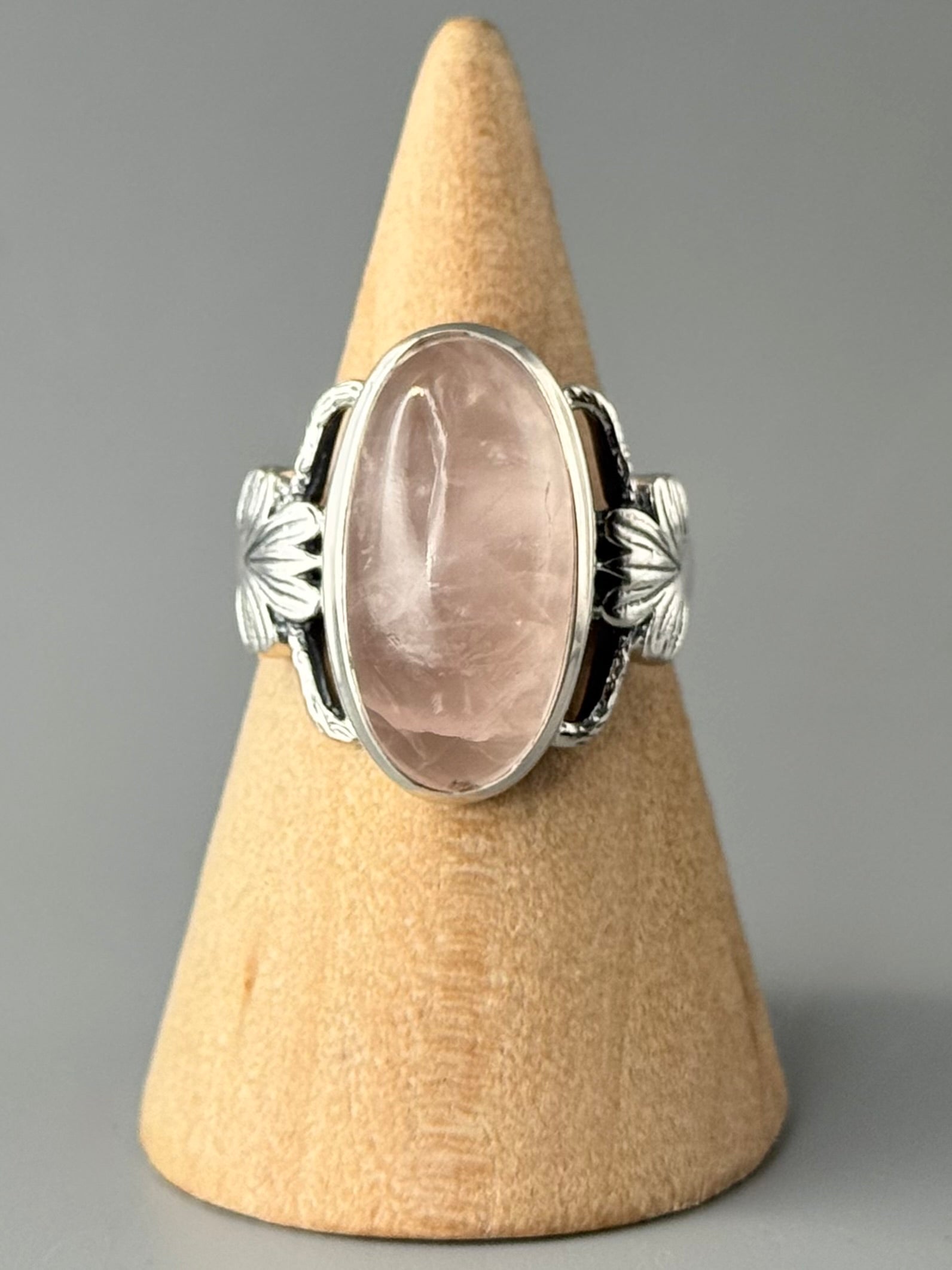 •ROSE QUARTZ - BLOSSOM• sterling silver ring (various sizes)