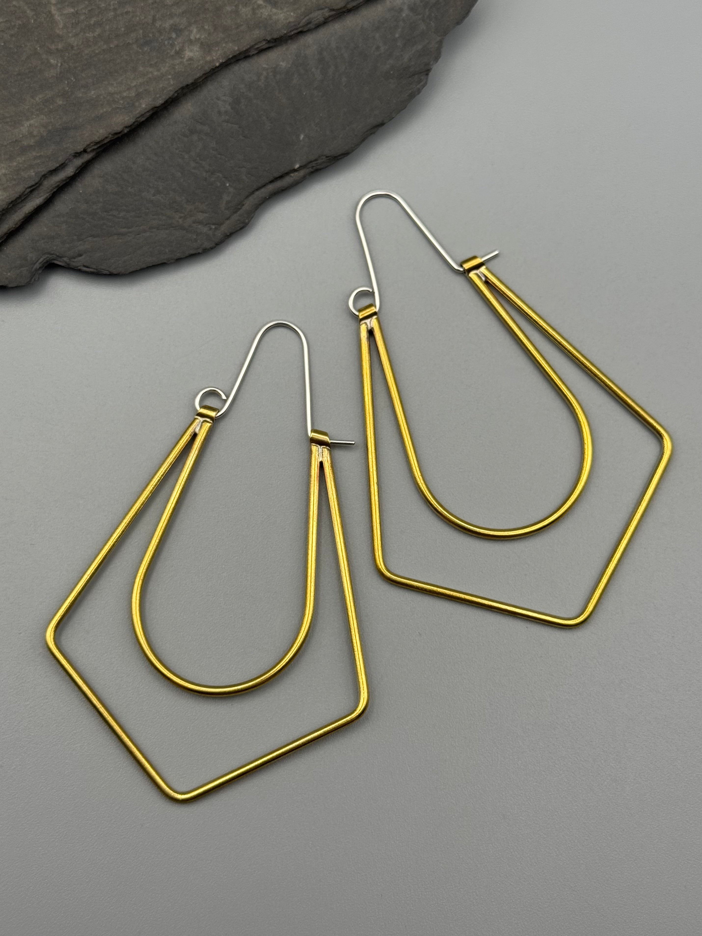 •NINA• brass hoop earrings