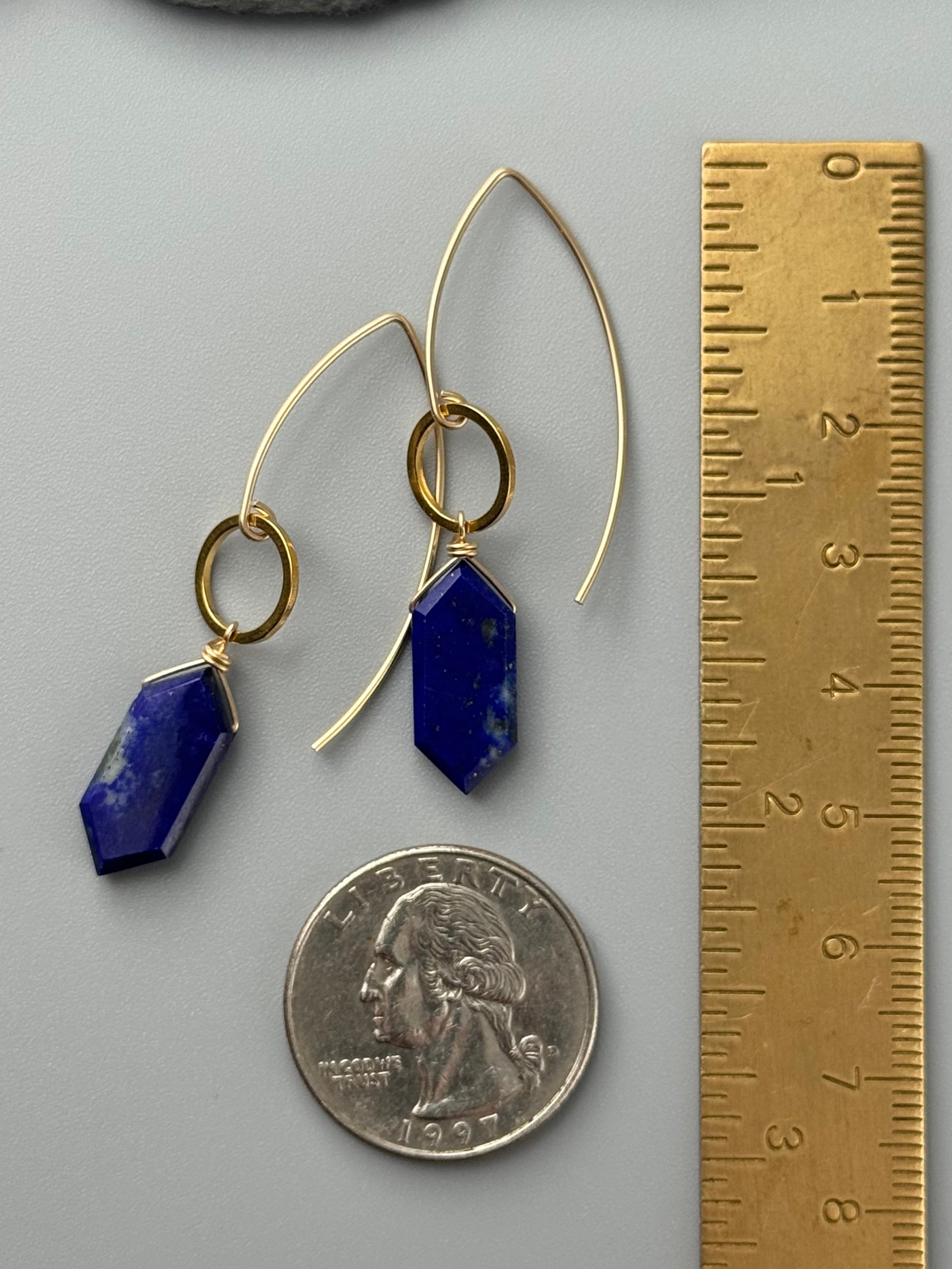 •LUNA• lapis lazuli + gold earrings