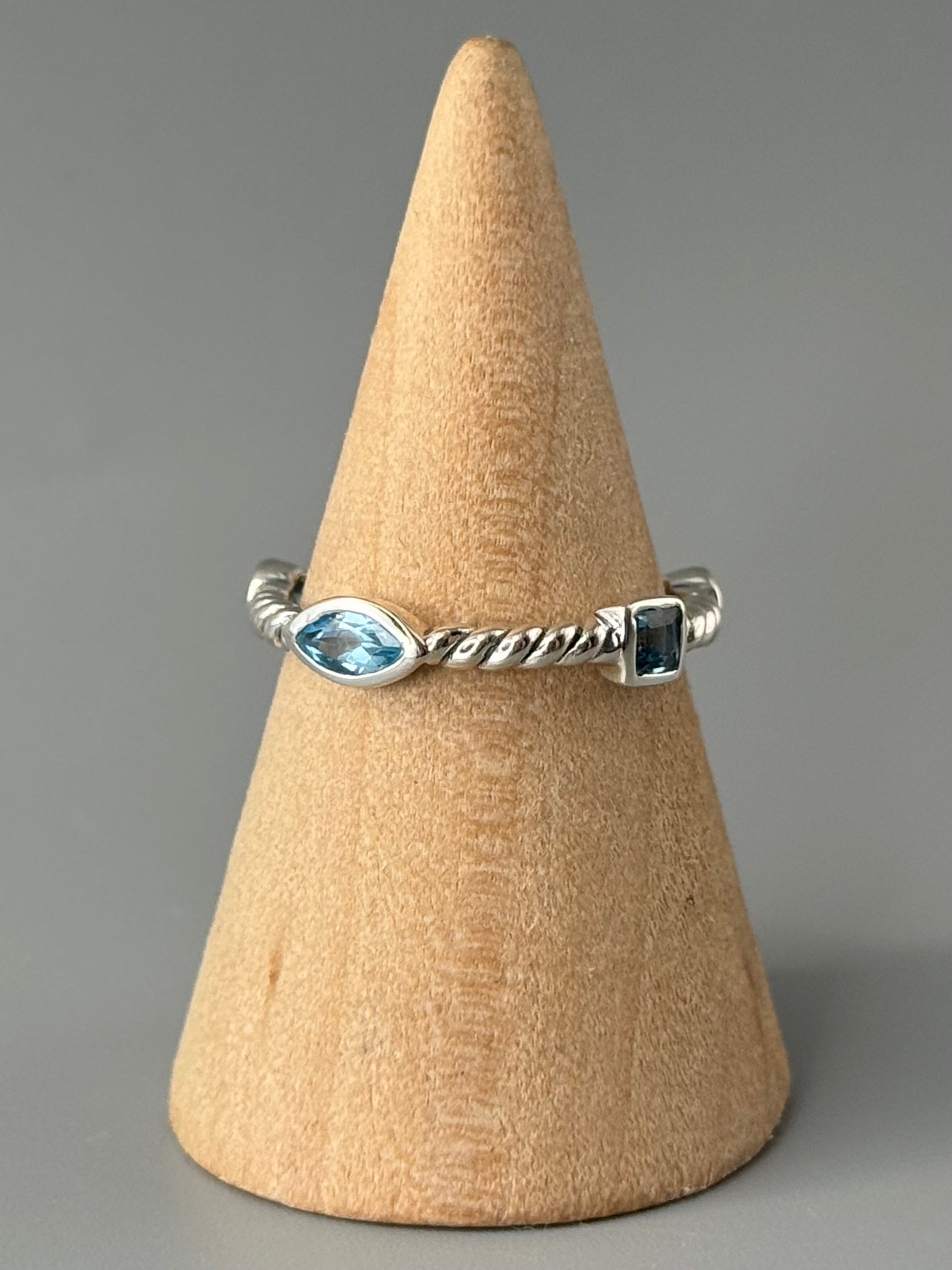 •BLUE TOPAZ - FAIRY RING• sterling silver ring (various sizes)