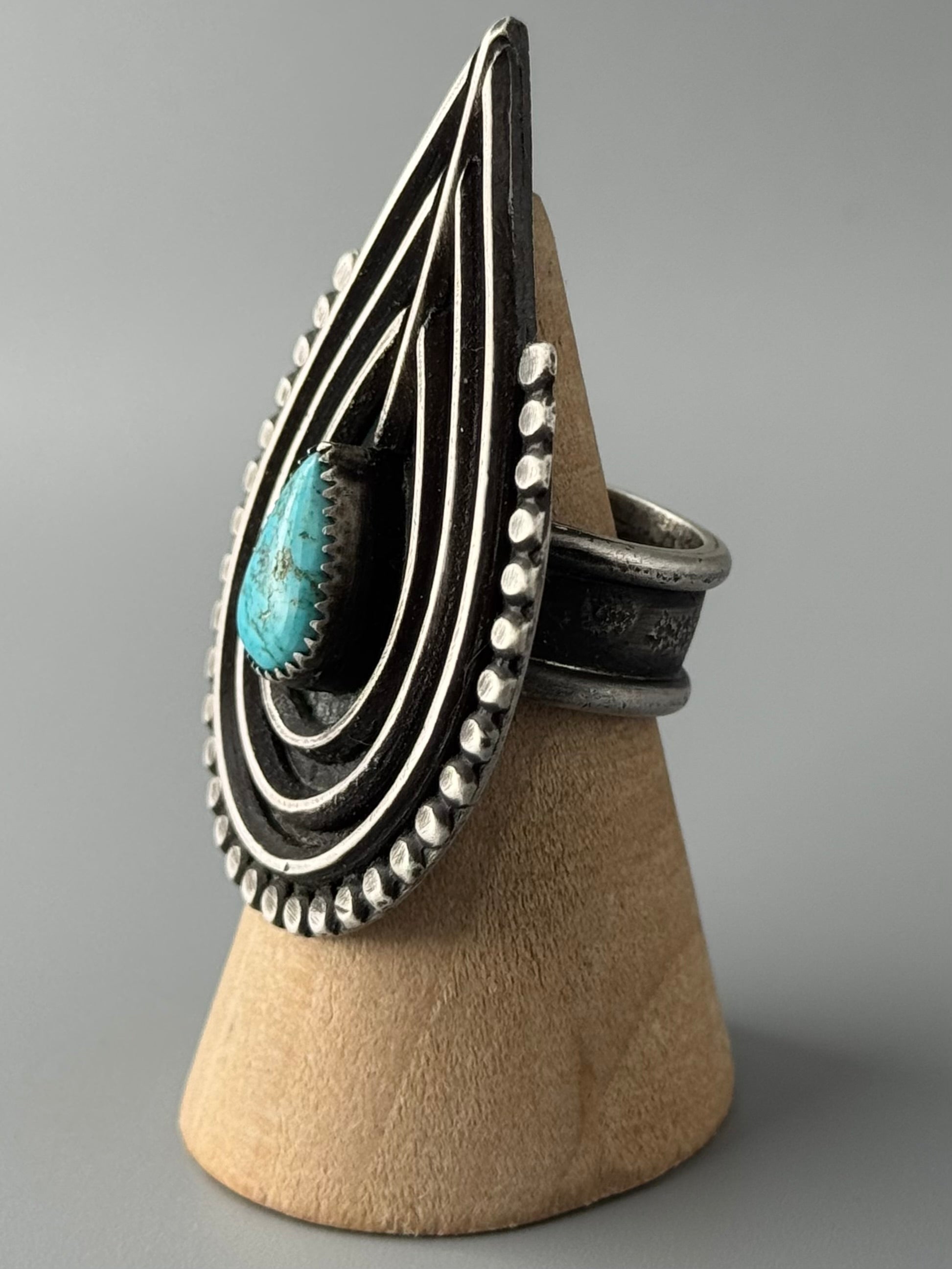 •RECURSION• turquoise + silver ring (size 7.25)