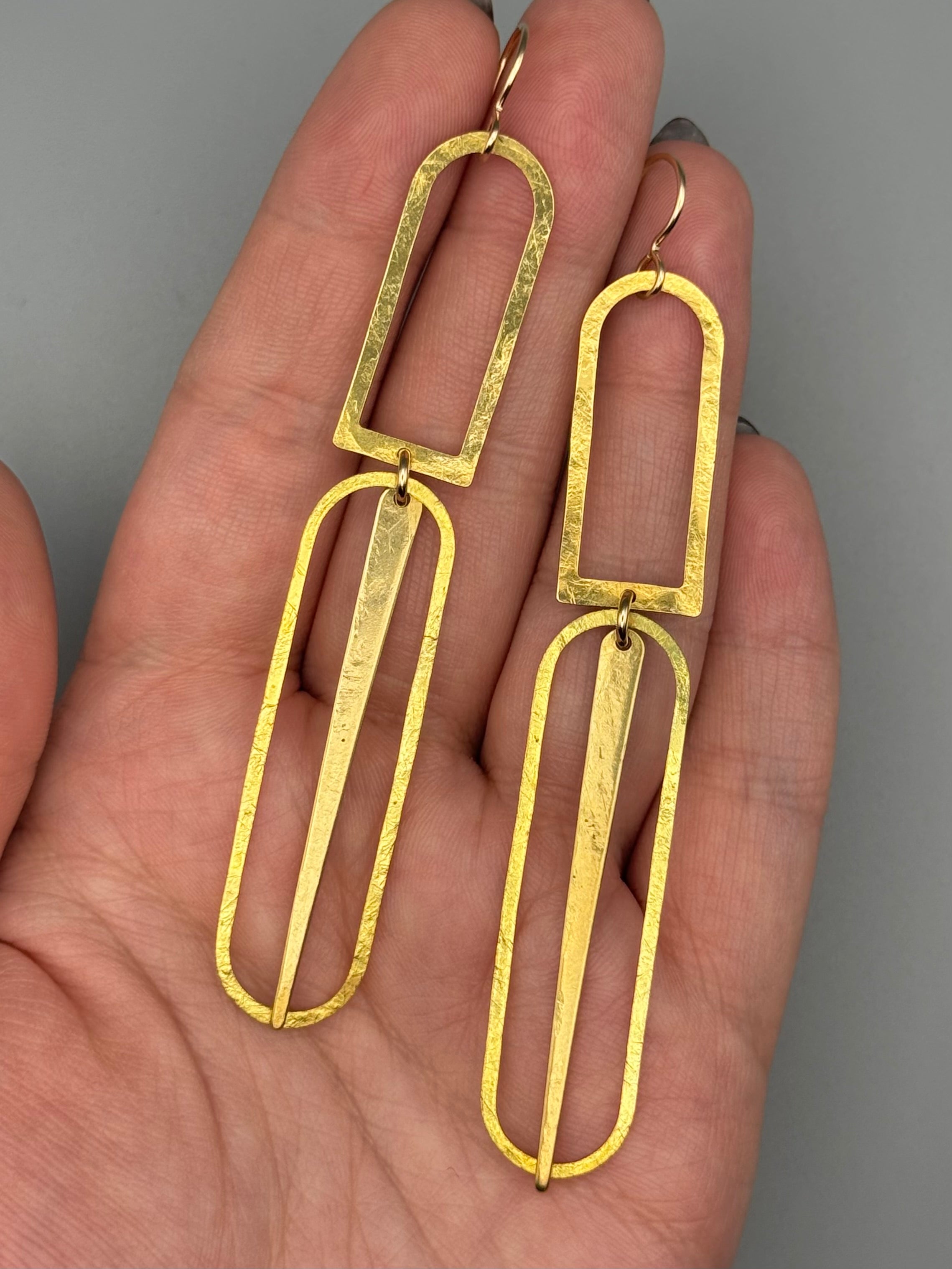 •PORTAL PENDULUM• gold dangle earrings