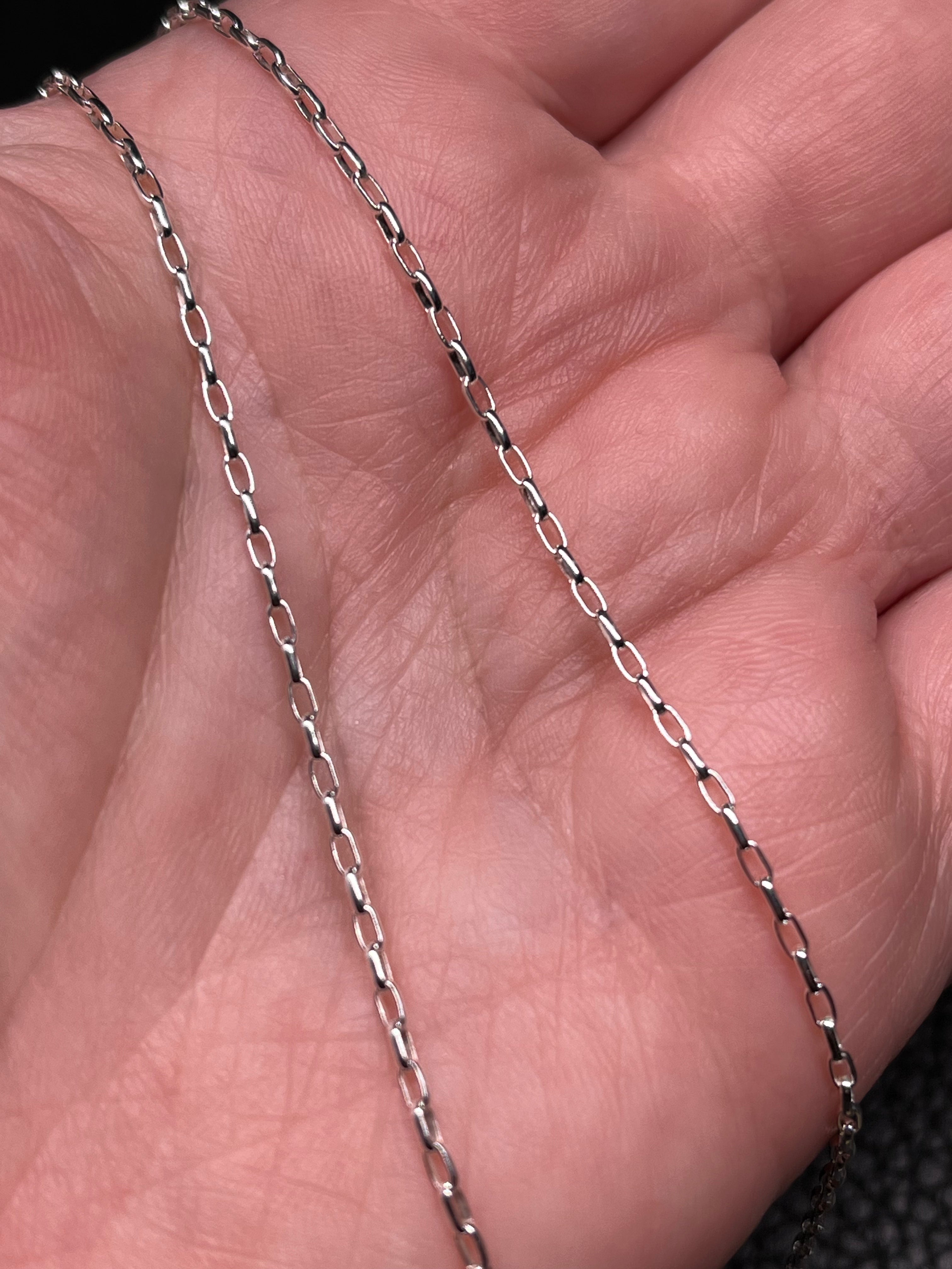 •OVAL ROLO• sterling silver chain
