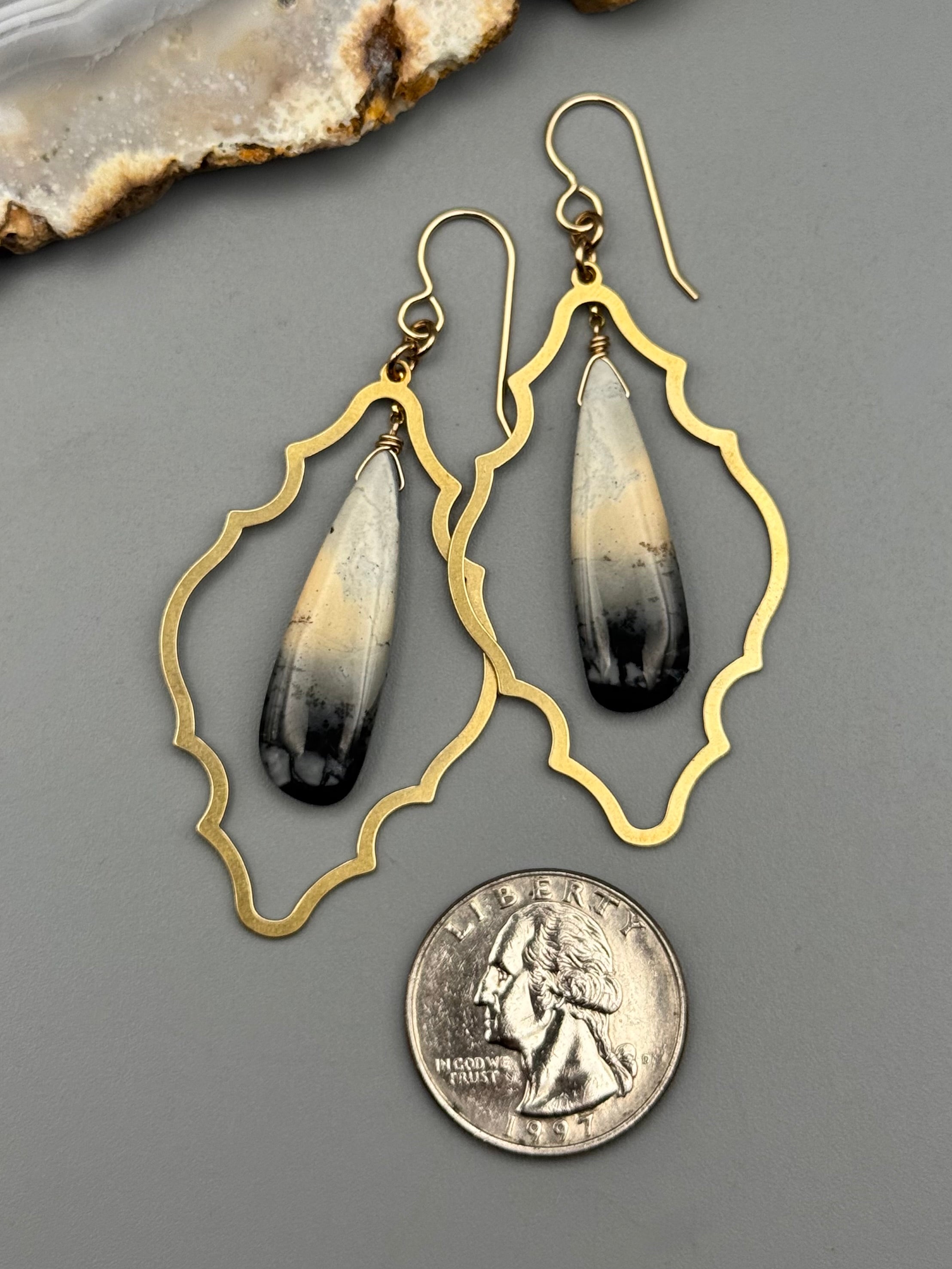 •MARRAKESH• maligano jasper + gold earrings