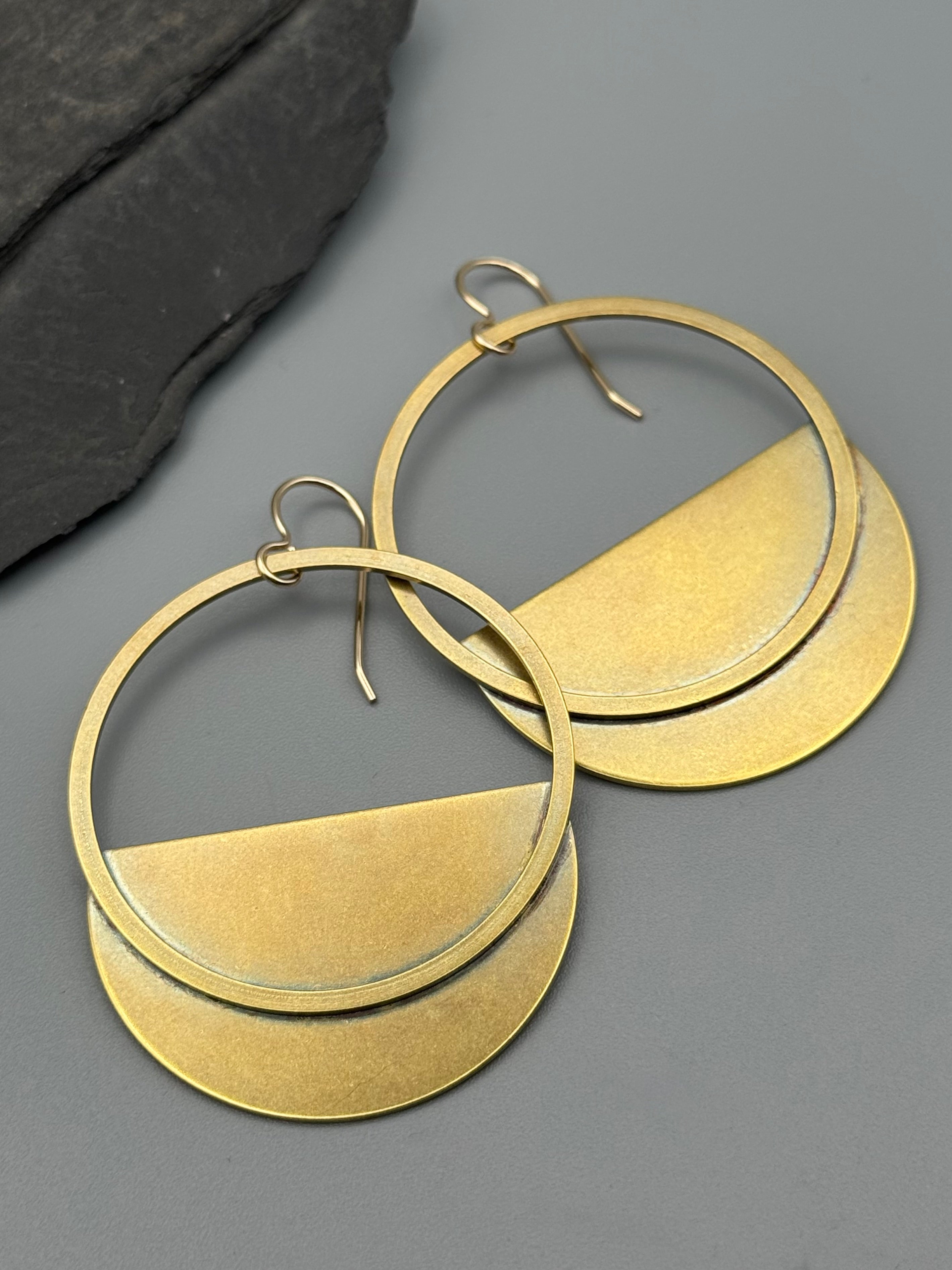 •RISE• gold dangle earrings
