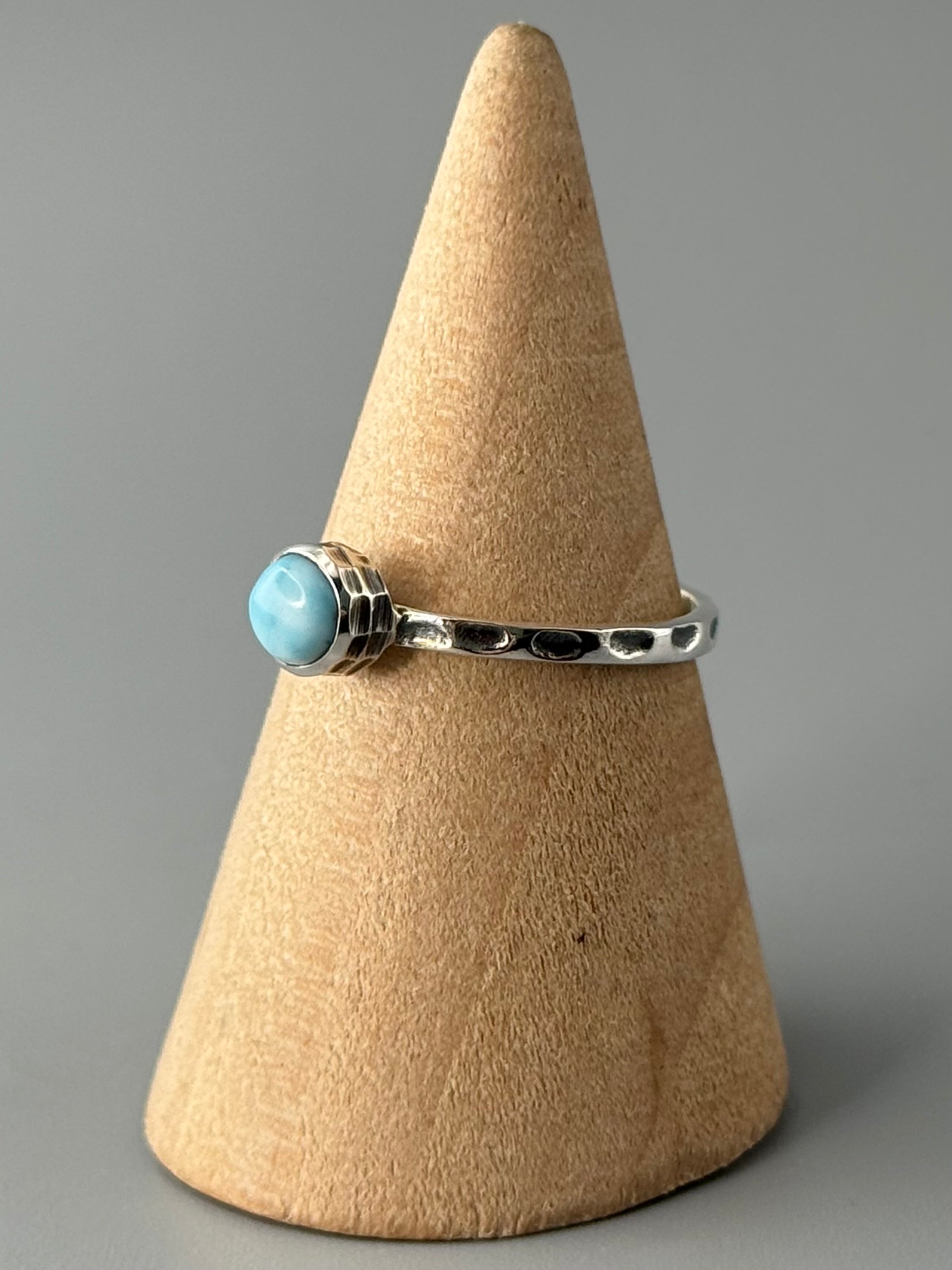 •LARIMAR - BITTY• sterling silver ring (size 8)