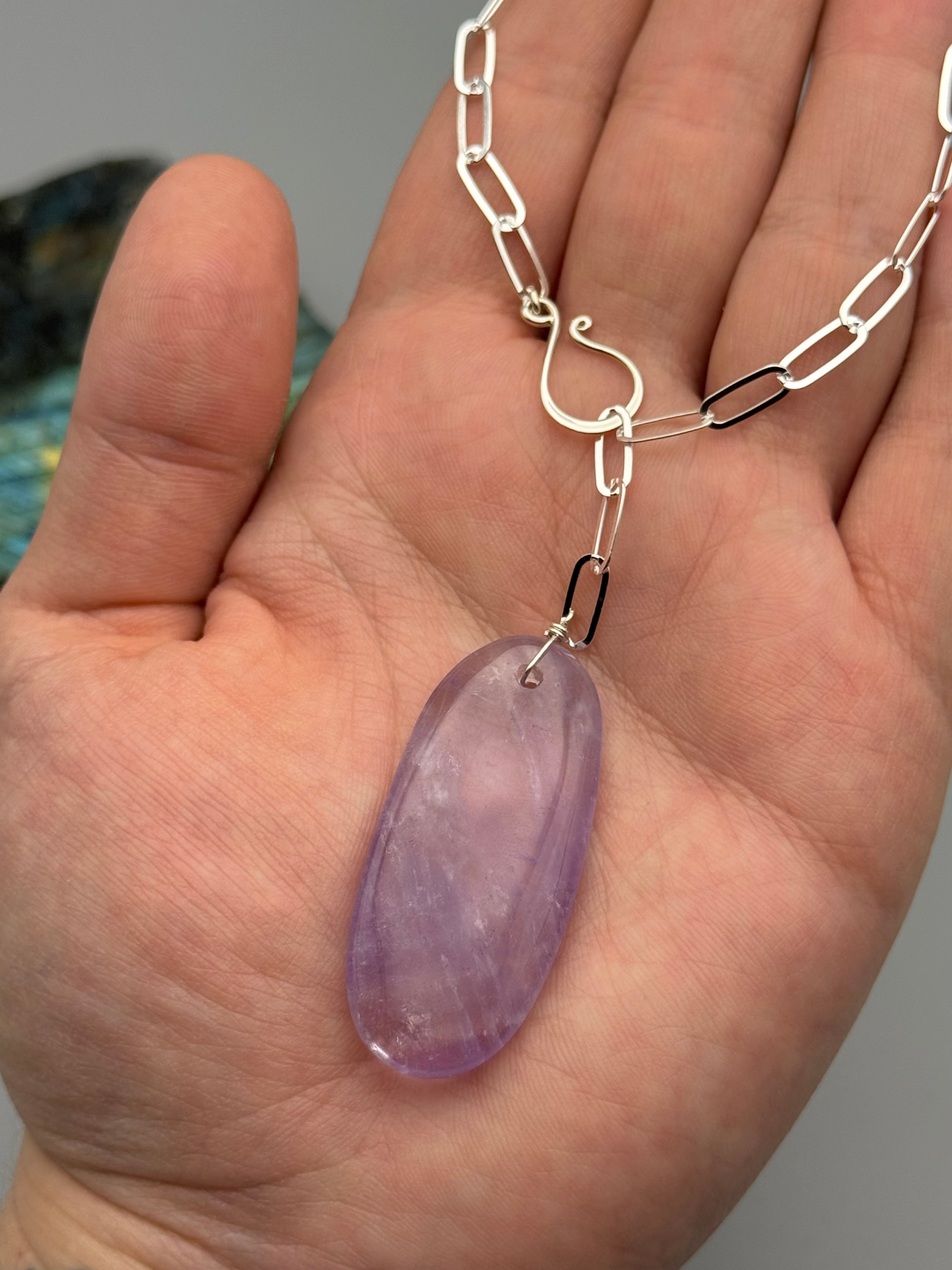 •LINKED• ametrine + silver necklace (ADJ to 19")