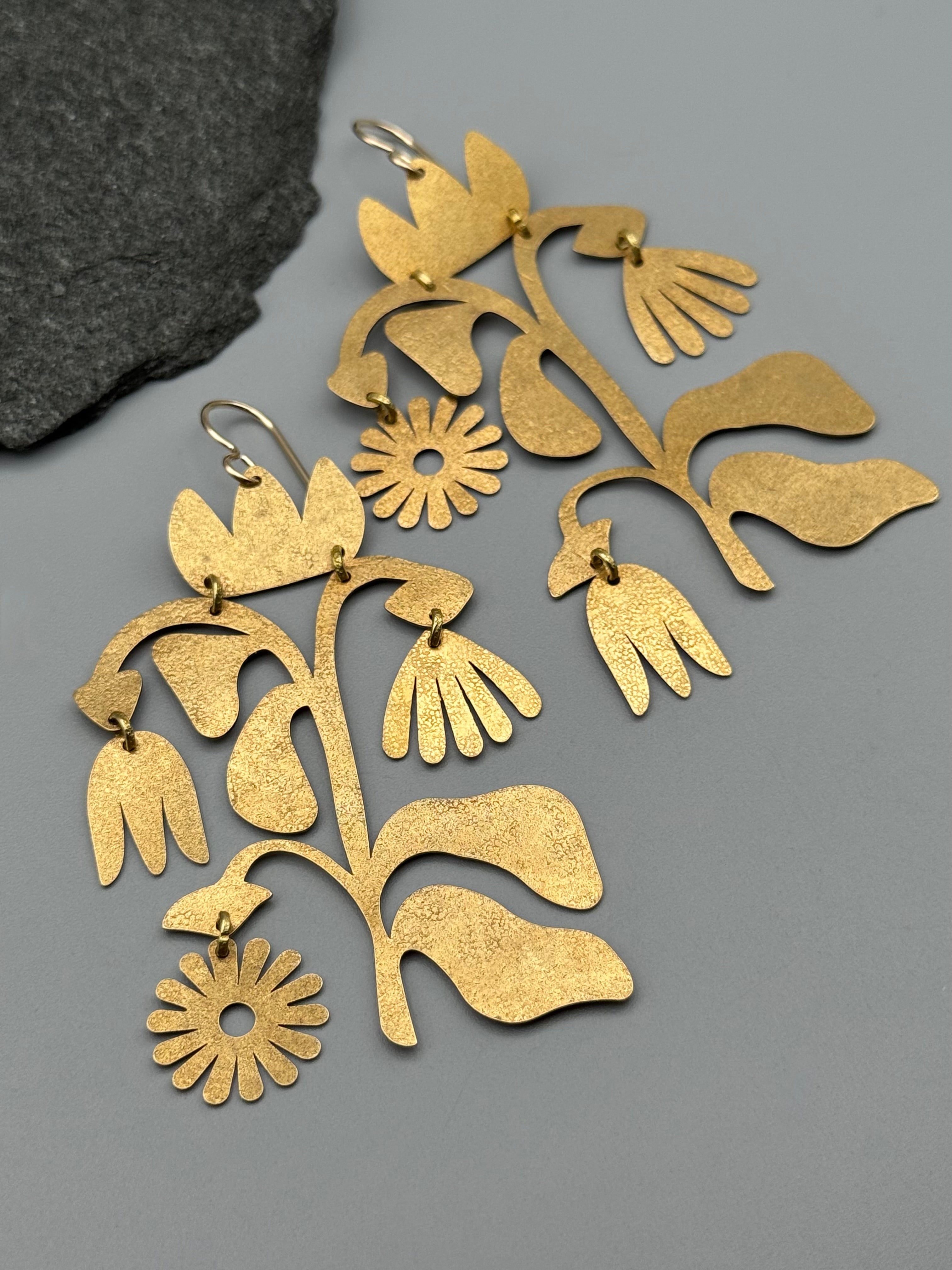 •WILD• gold dangle earrings