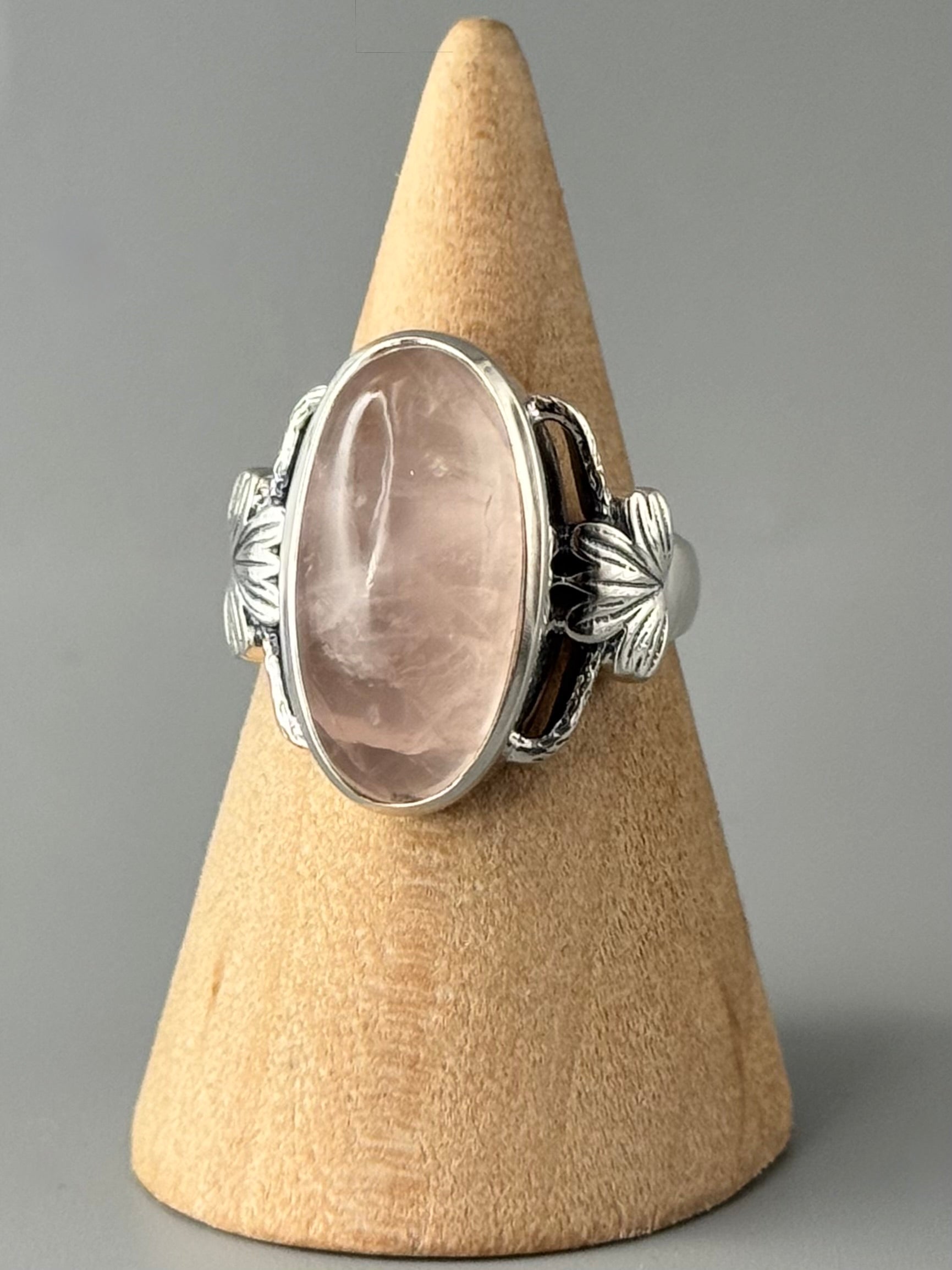 •ROSE QUARTZ - BLOSSOM• sterling silver ring (various sizes)