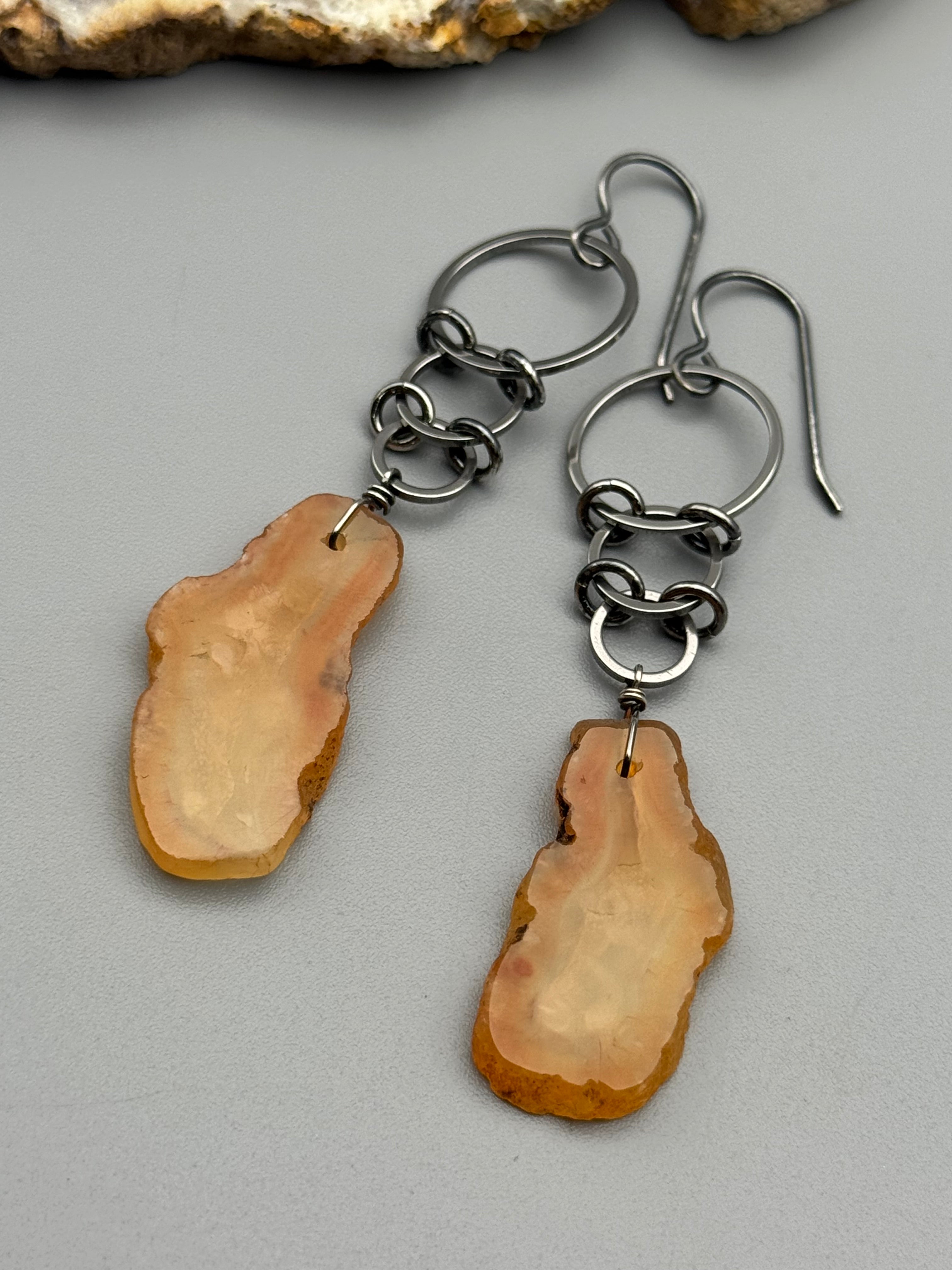 •EOWYN• carnelian + silver earrings