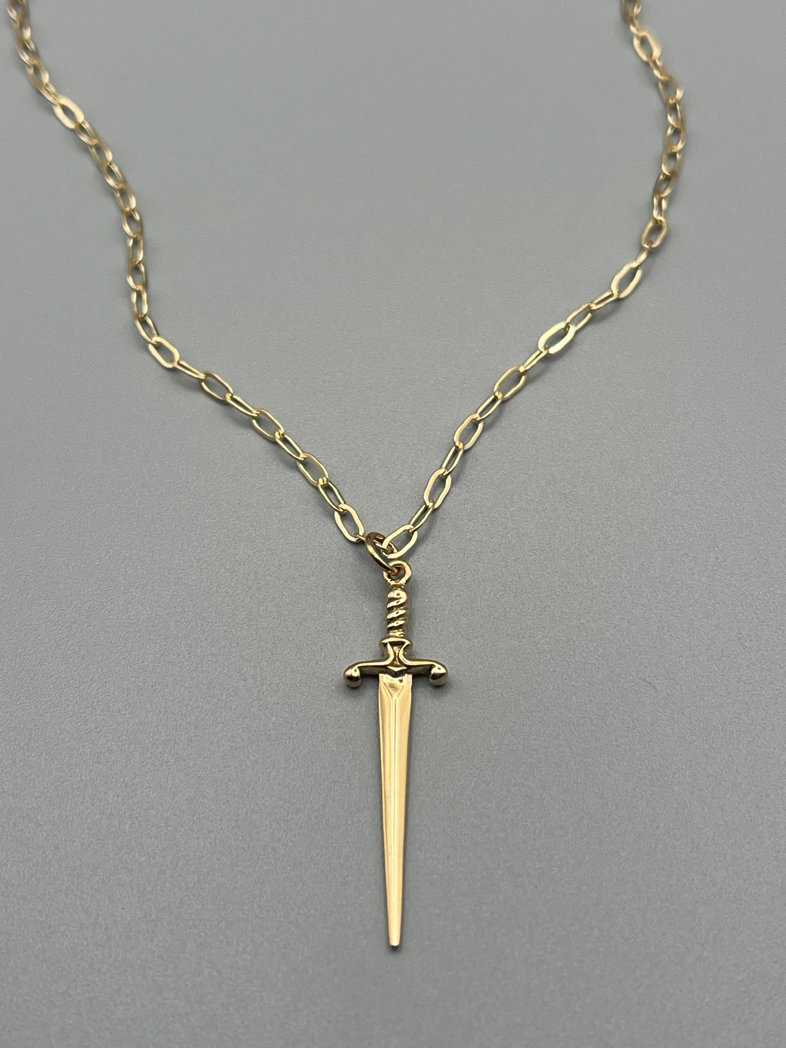 •BIG DAGGER• gold necklace