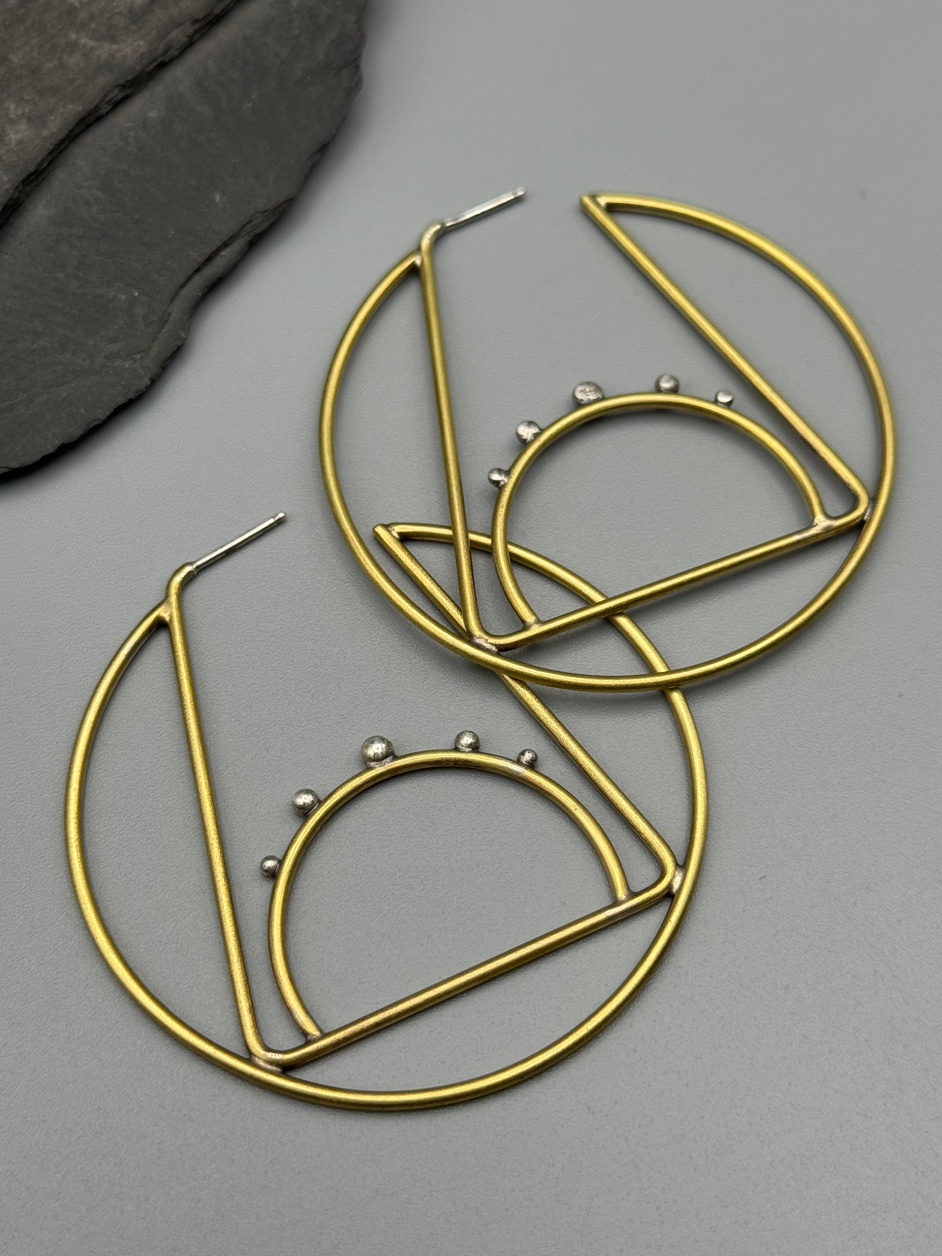 •SOFINAE• mixed metal hoop earrings