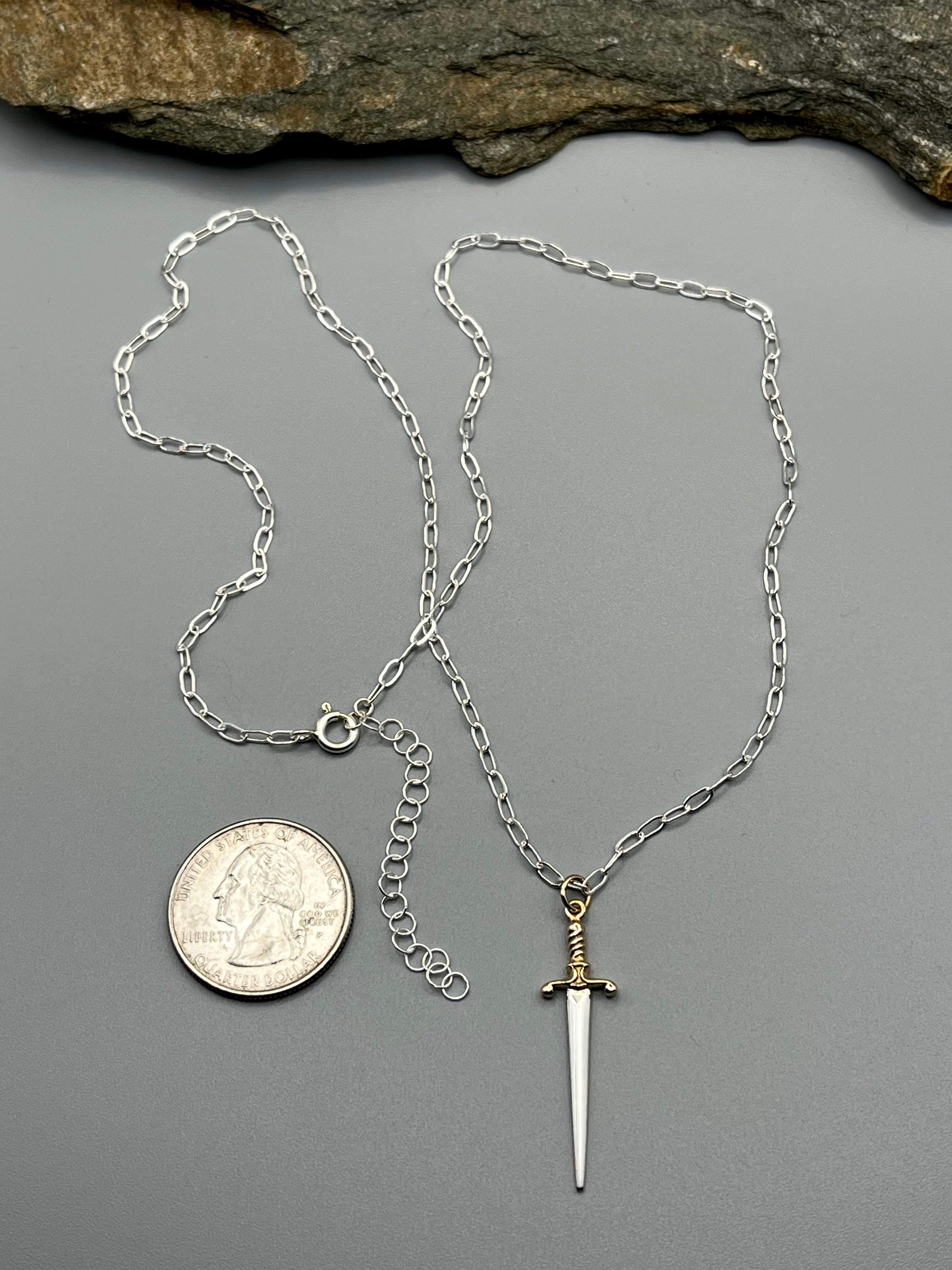 •BIG DAGGER• silver necklace