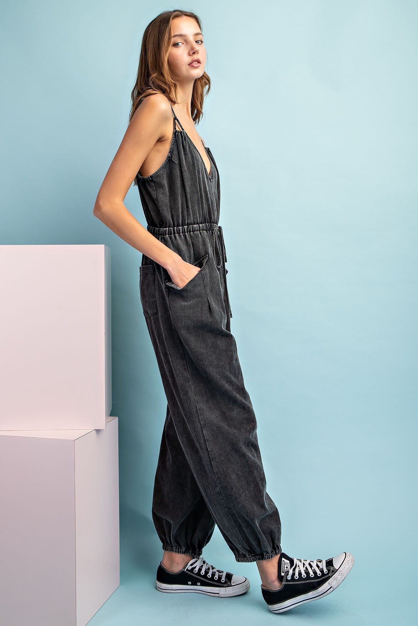 •DYLAN• cotton jogger style jumpsuit