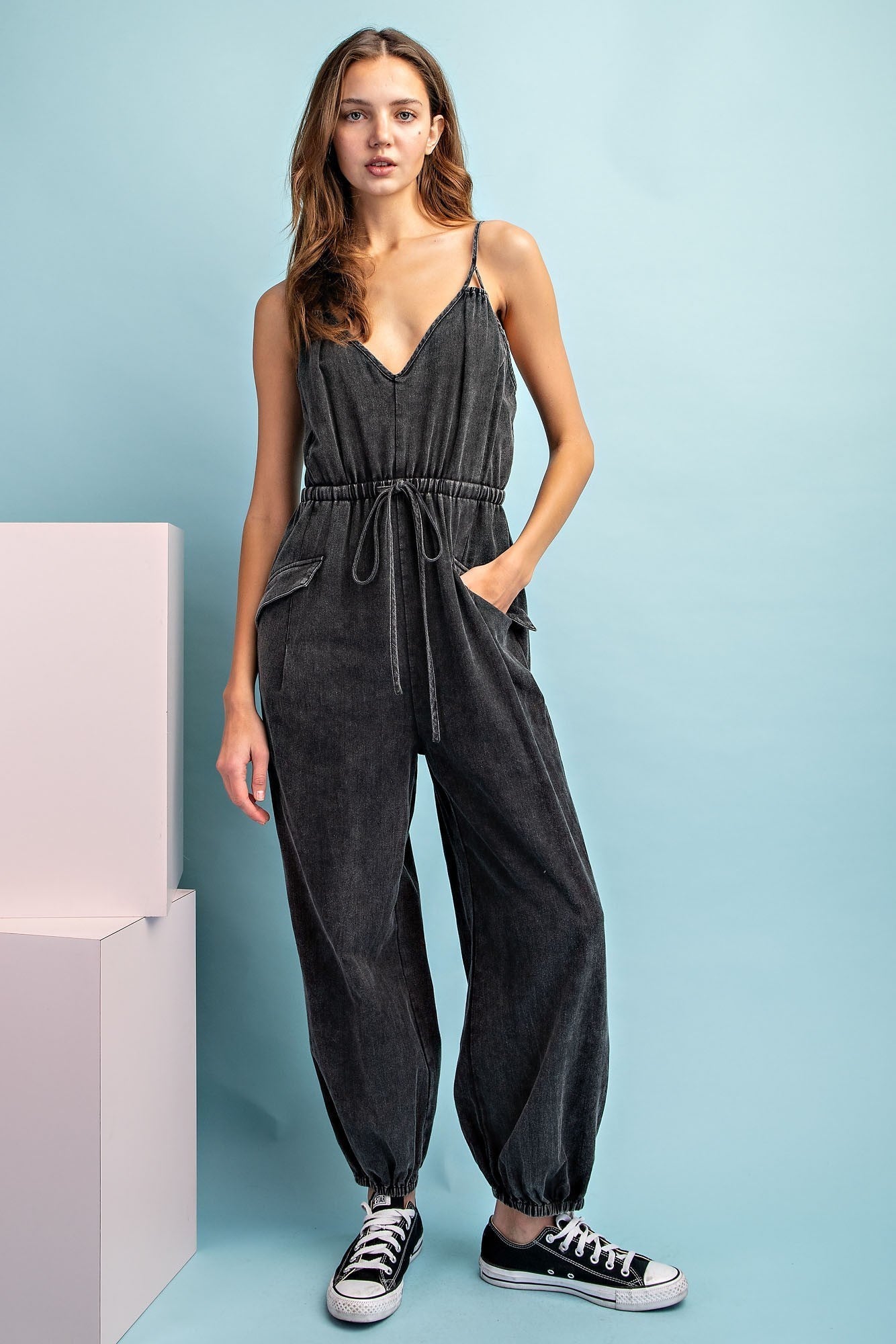 •DYLAN• cotton jogger style jumpsuit