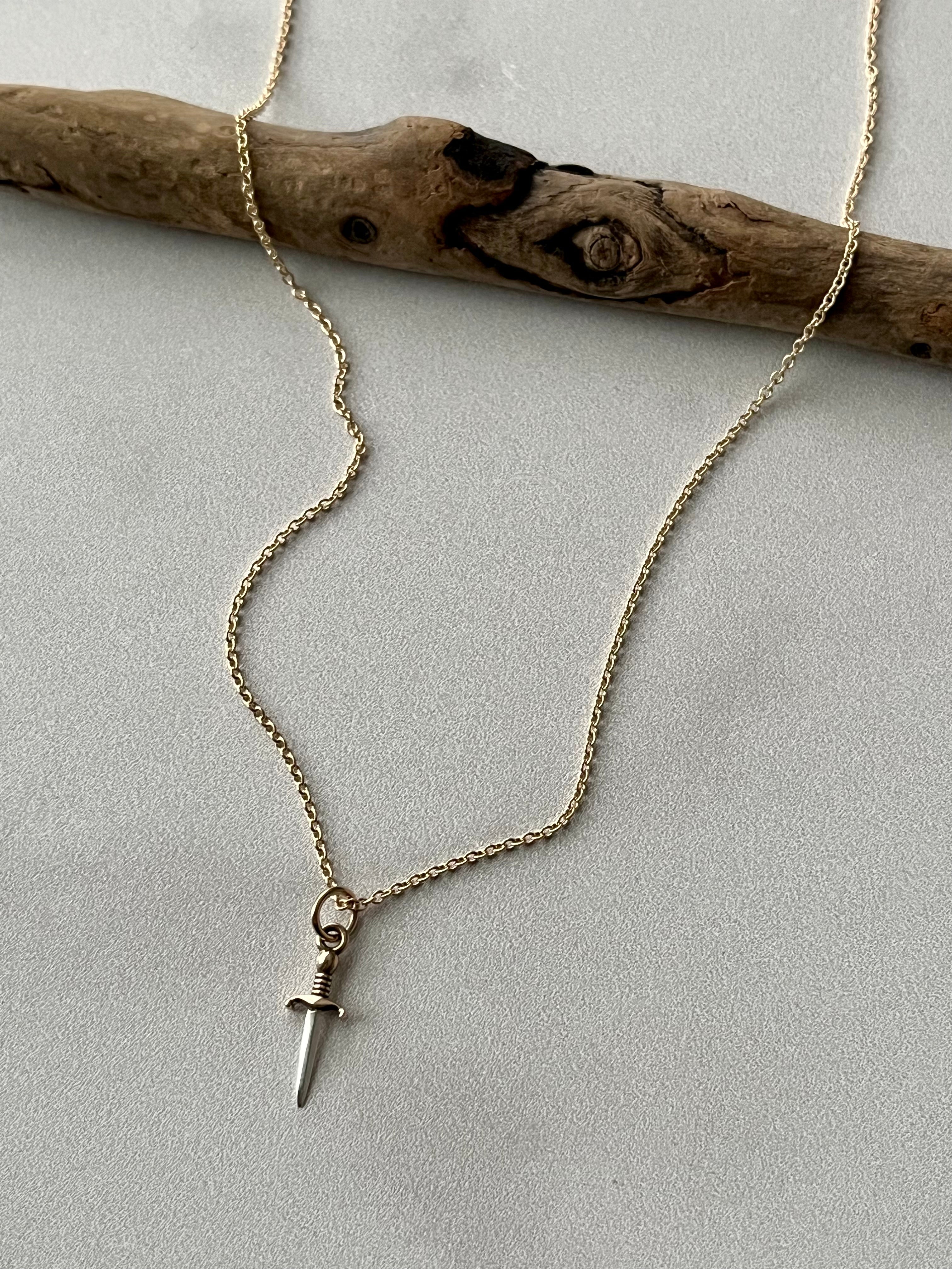 •LITTLE DAGGER• mixed metal necklace