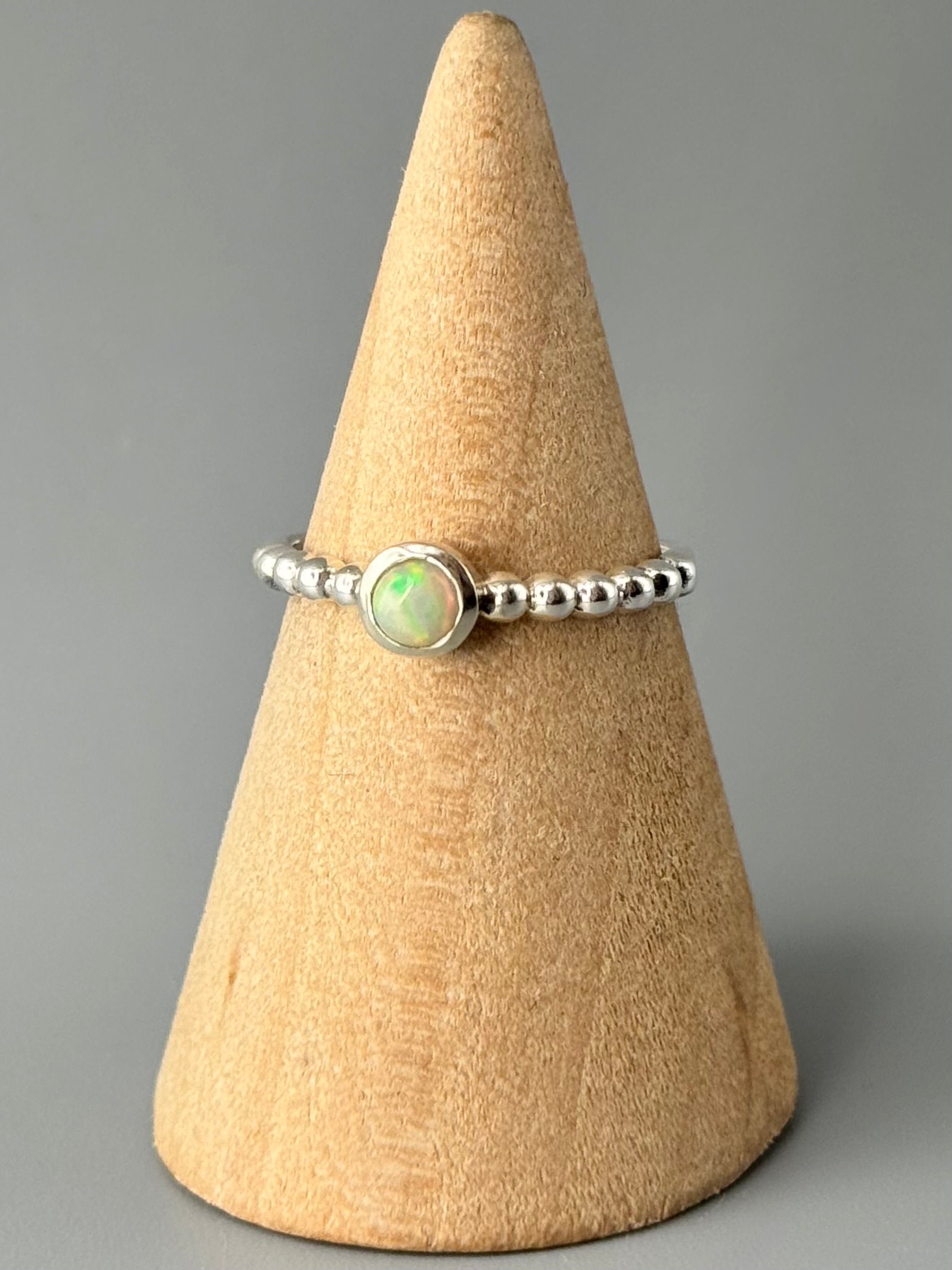 •ETHIOPIAN OPAL - DITSY• sterling silver ring (size 7)