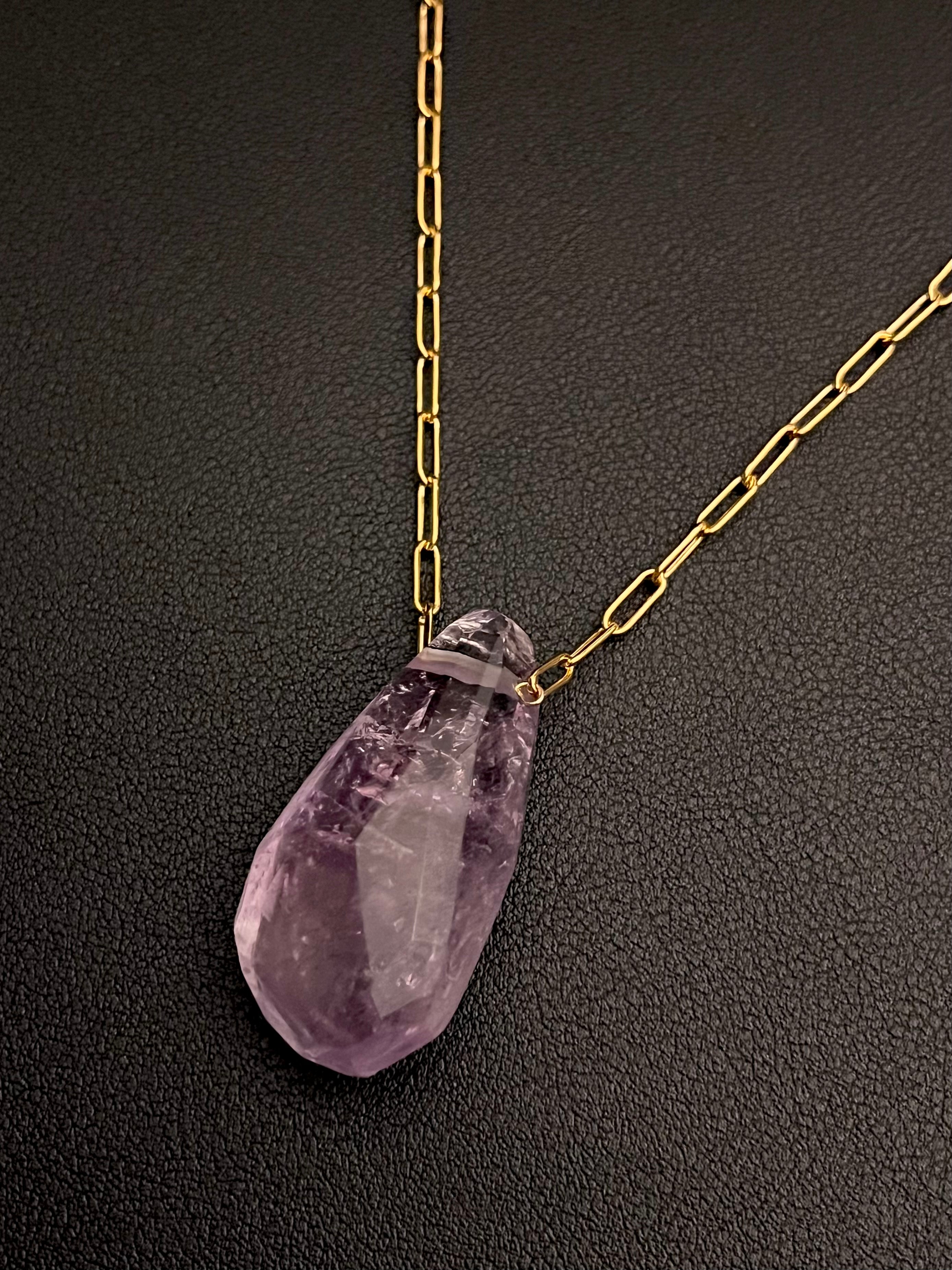 •AEON• amethyst + gold necklace (18"-20")