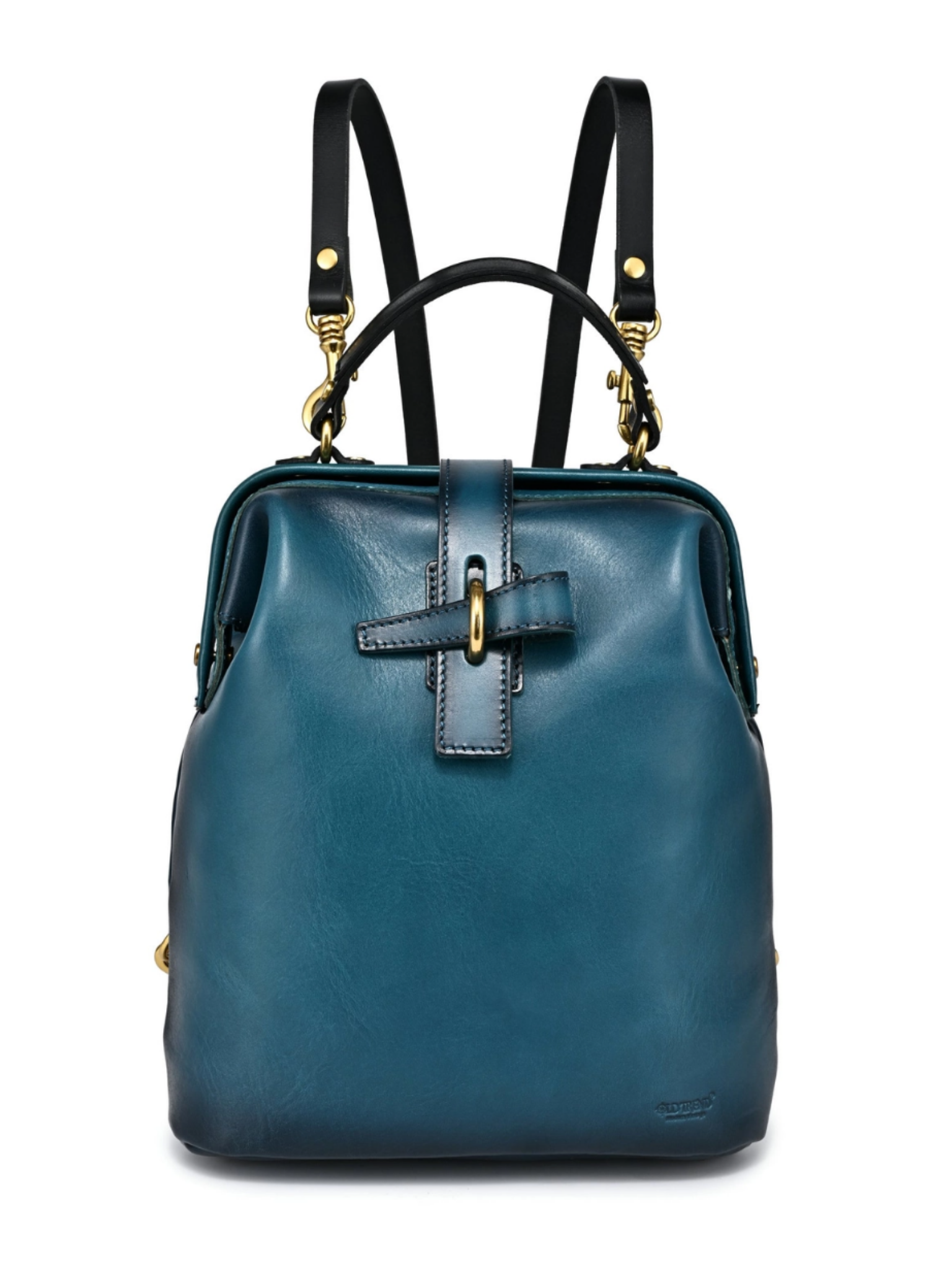 •CAMBRIDGE• teal leather backpack