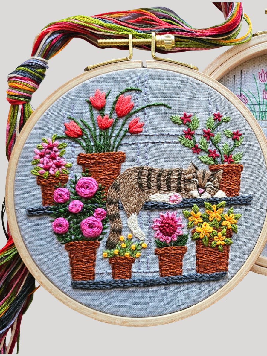 •CATNAP• beginner-ish friendly embroidery kit