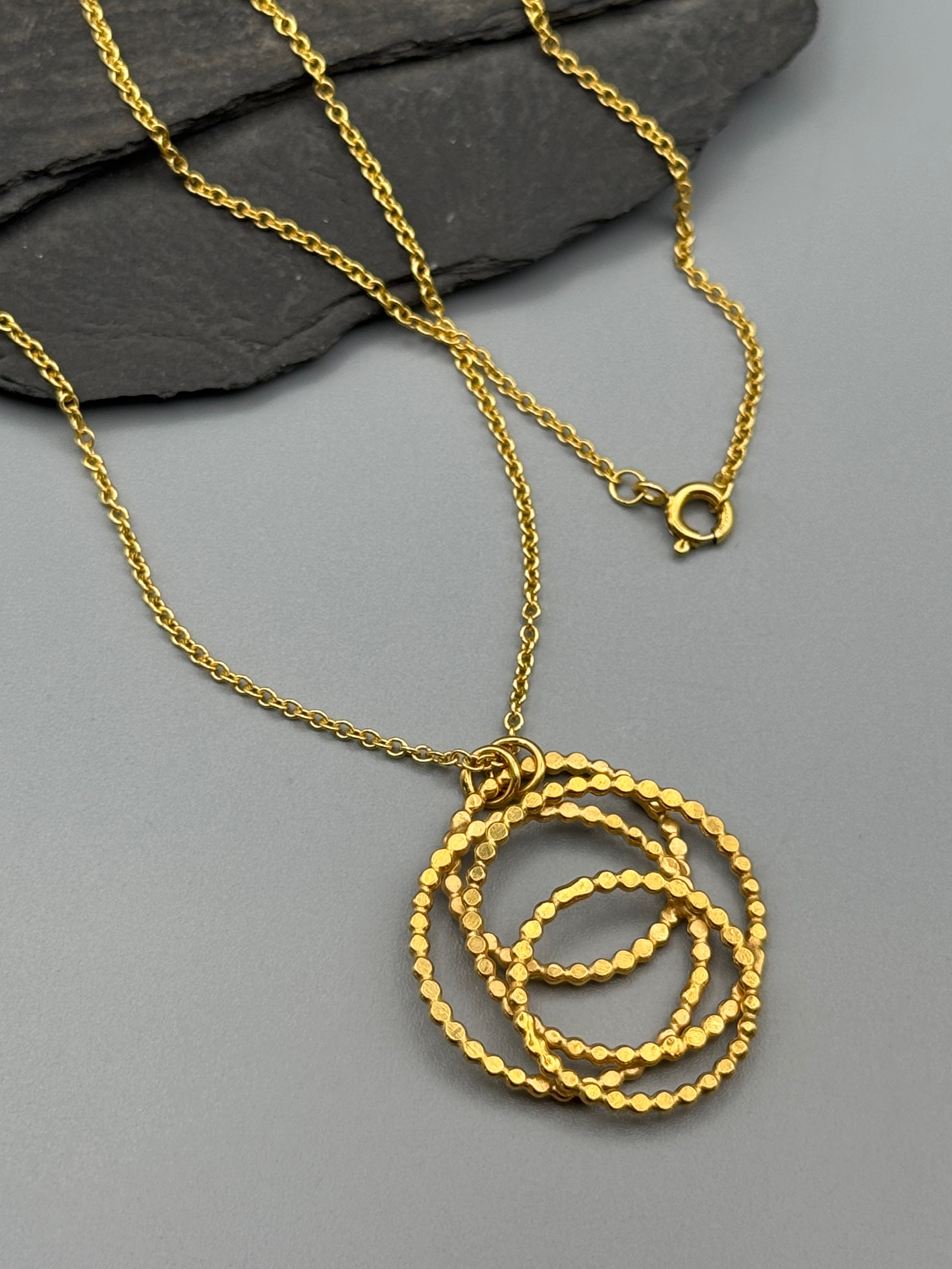 •DOTTED GALAXY• gold vermeil necklace (18" long)