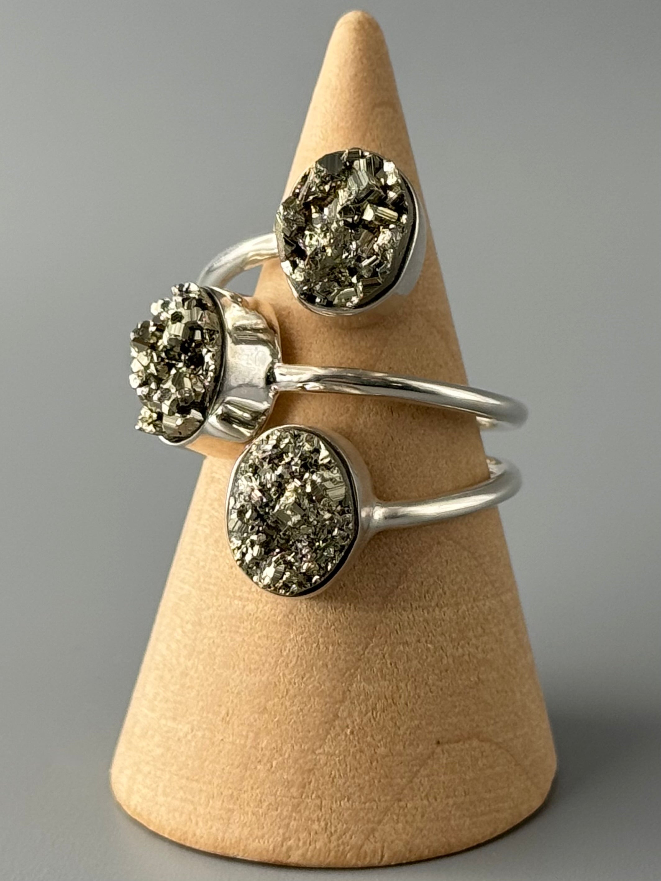 •PYRITE - ORBITAL• adjustable silver ring