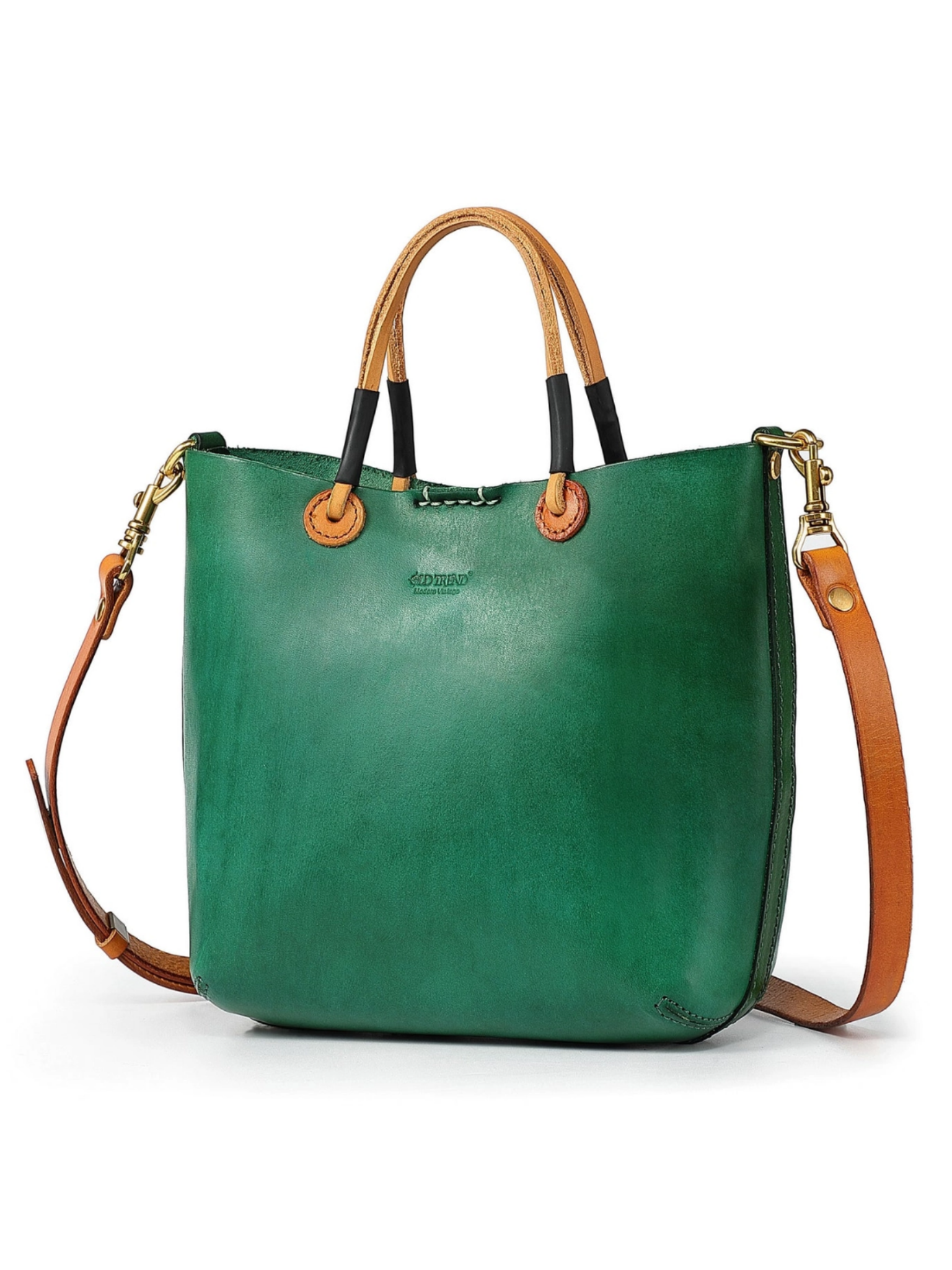 •CHARLOTTE• kelly green mini leather crossbody/tote bag