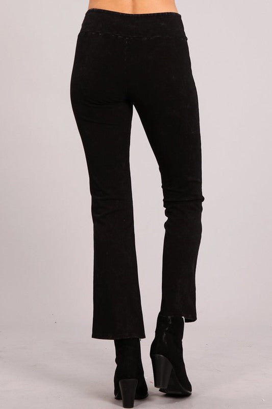 •KATE• cotton blend front slit pants (USA)