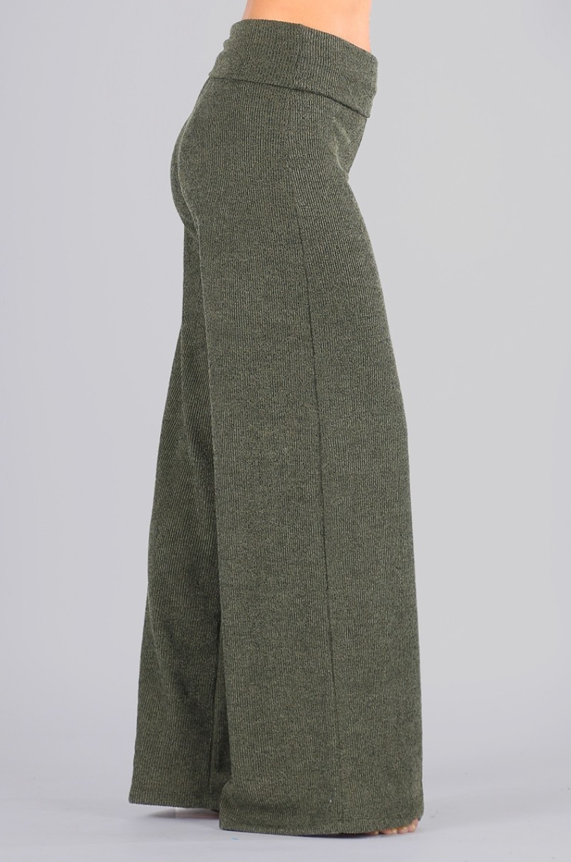 •BIANCA• hacci melange wide leg pants (USA)