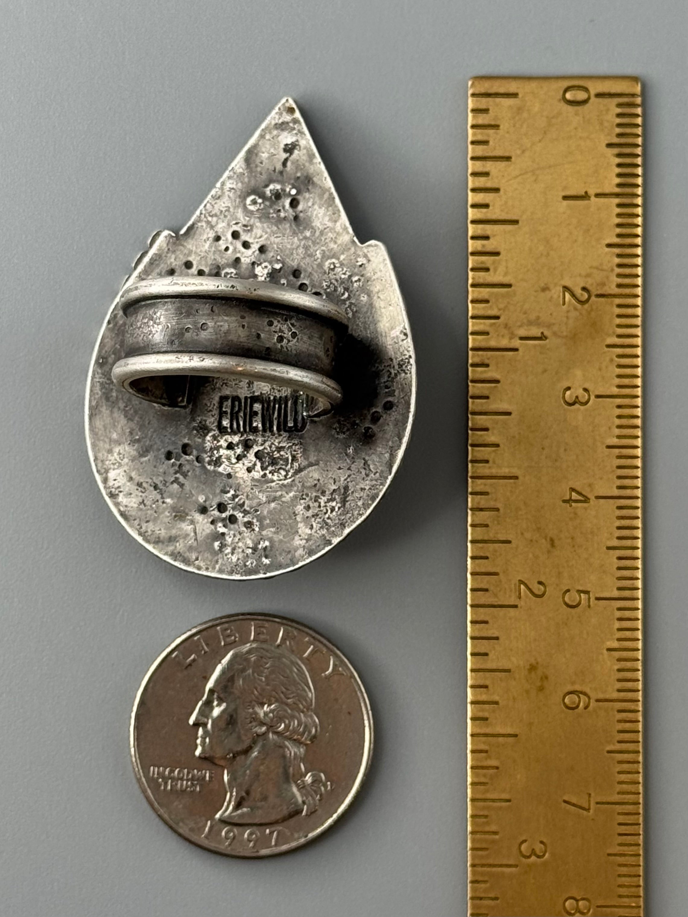 •RECURSION• turquoise + silver ring (size 7.25)