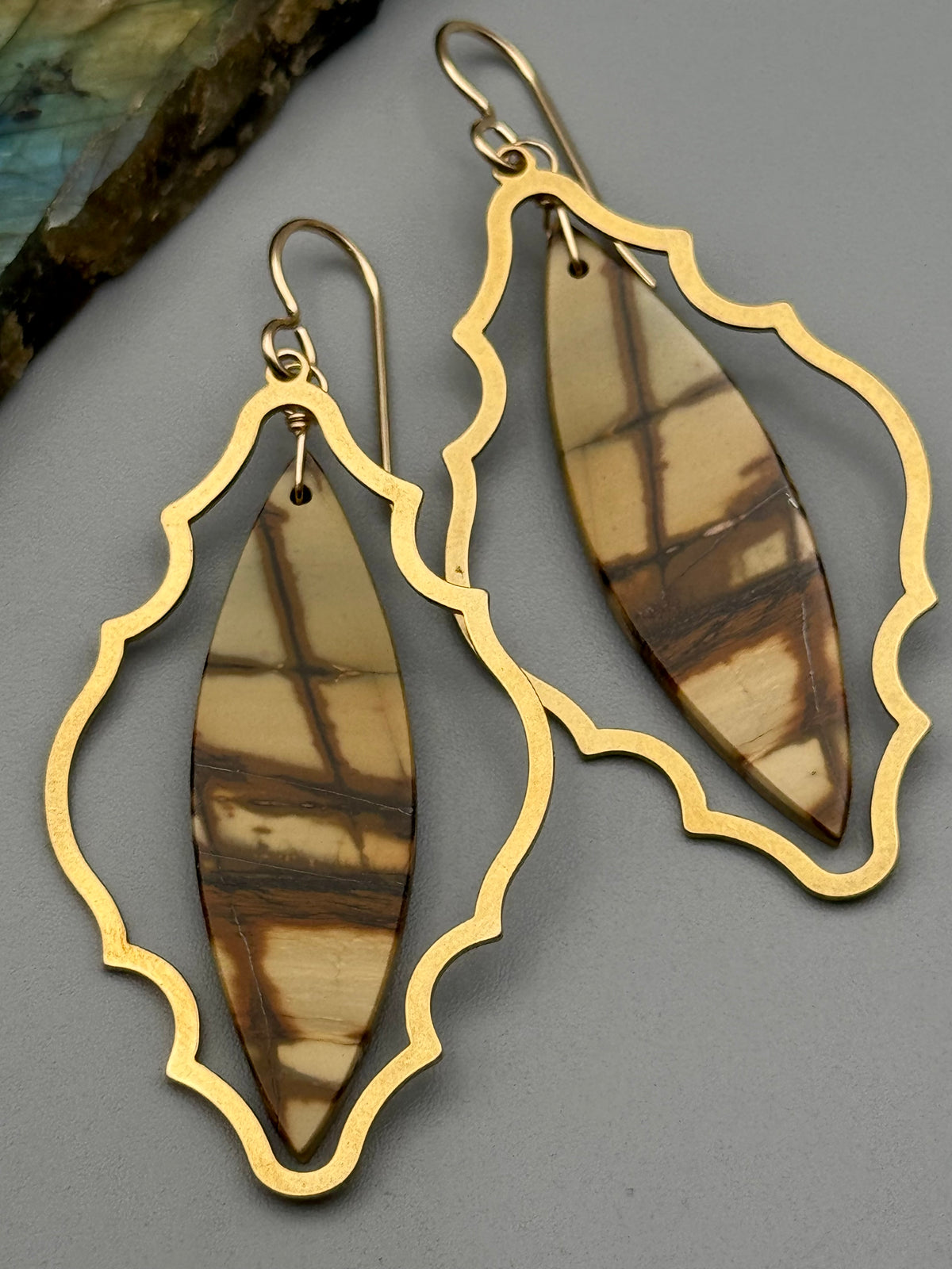 •MARRAKESH• jasper + gold earrings