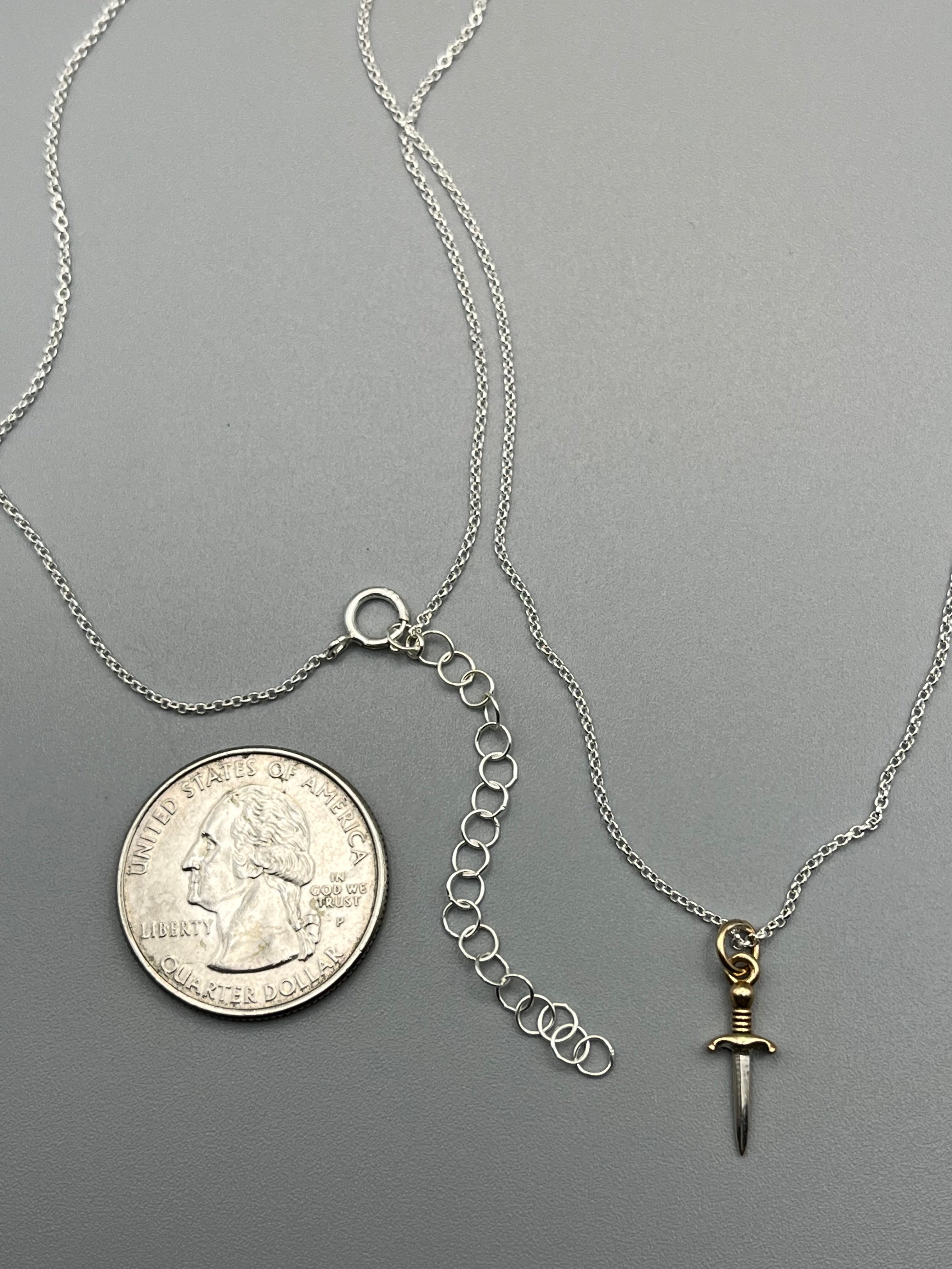 •LITTLE DAGGER• silver necklace