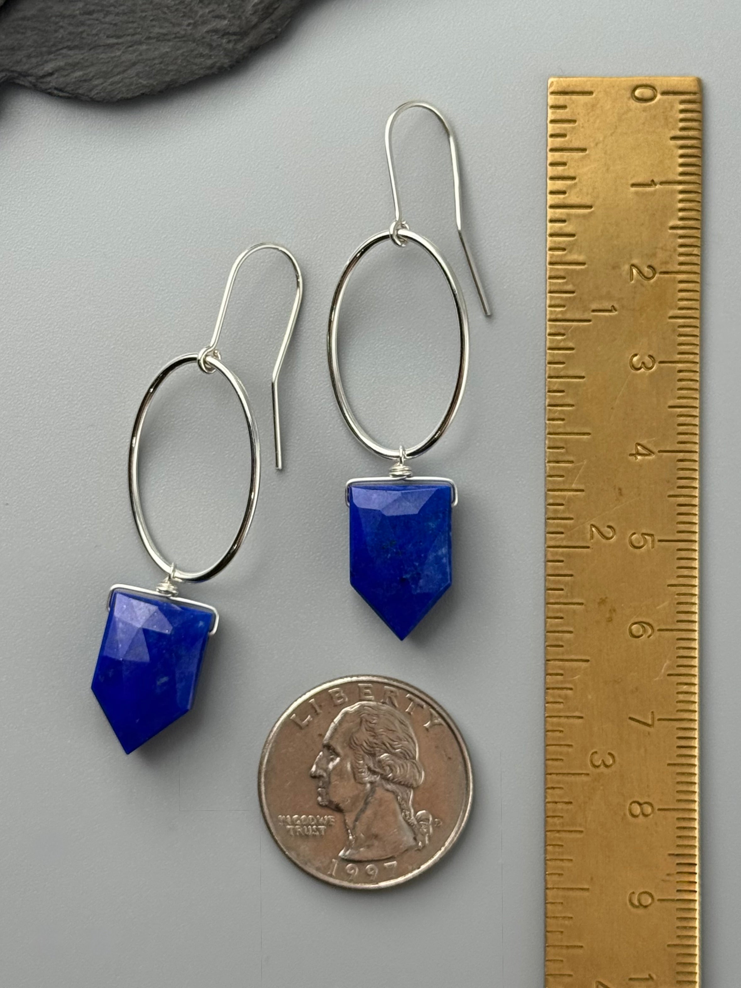 •IO• lapis lazuli + silver earrings
