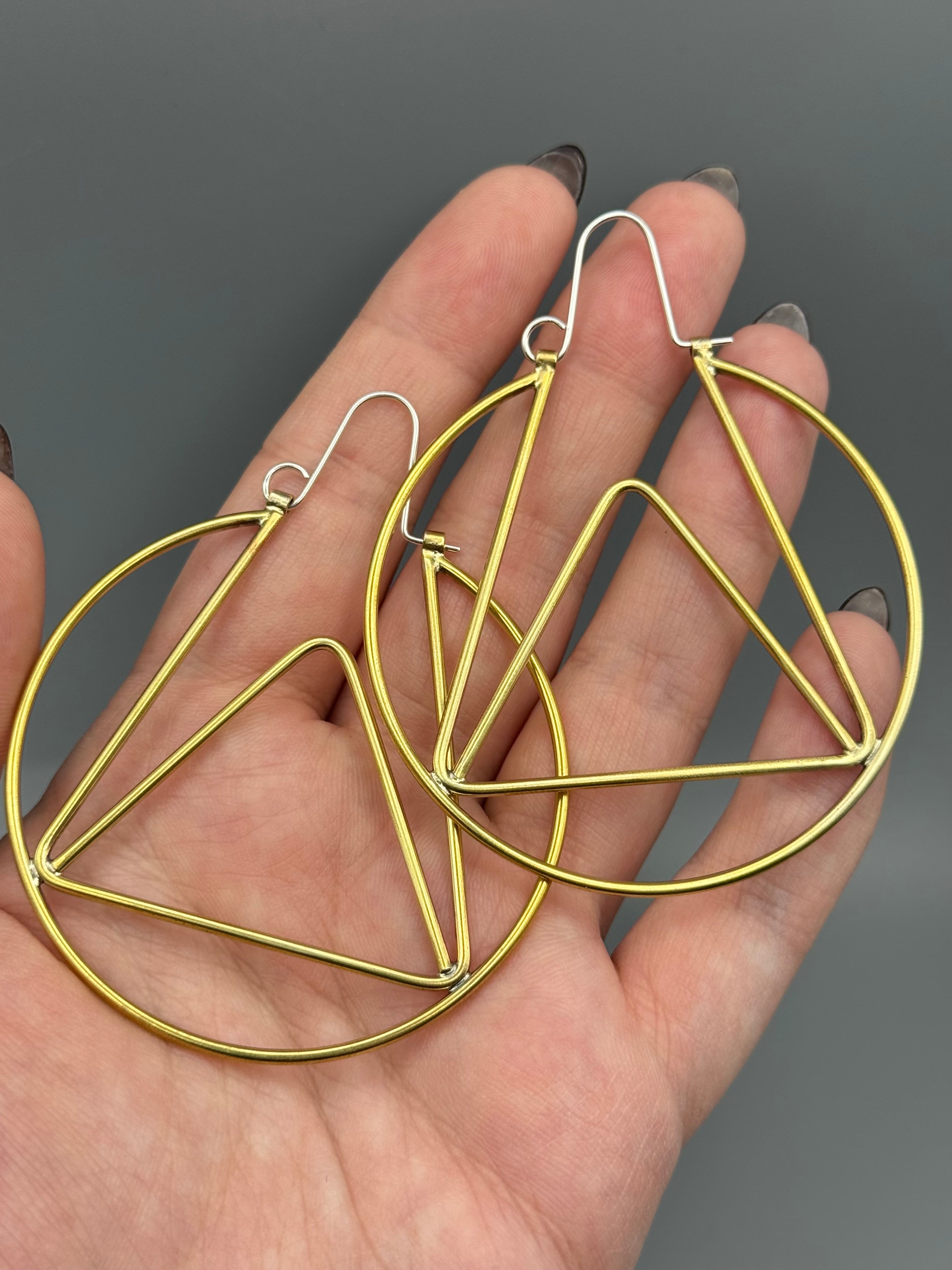 •SUMMIT• brass hoop earrings
