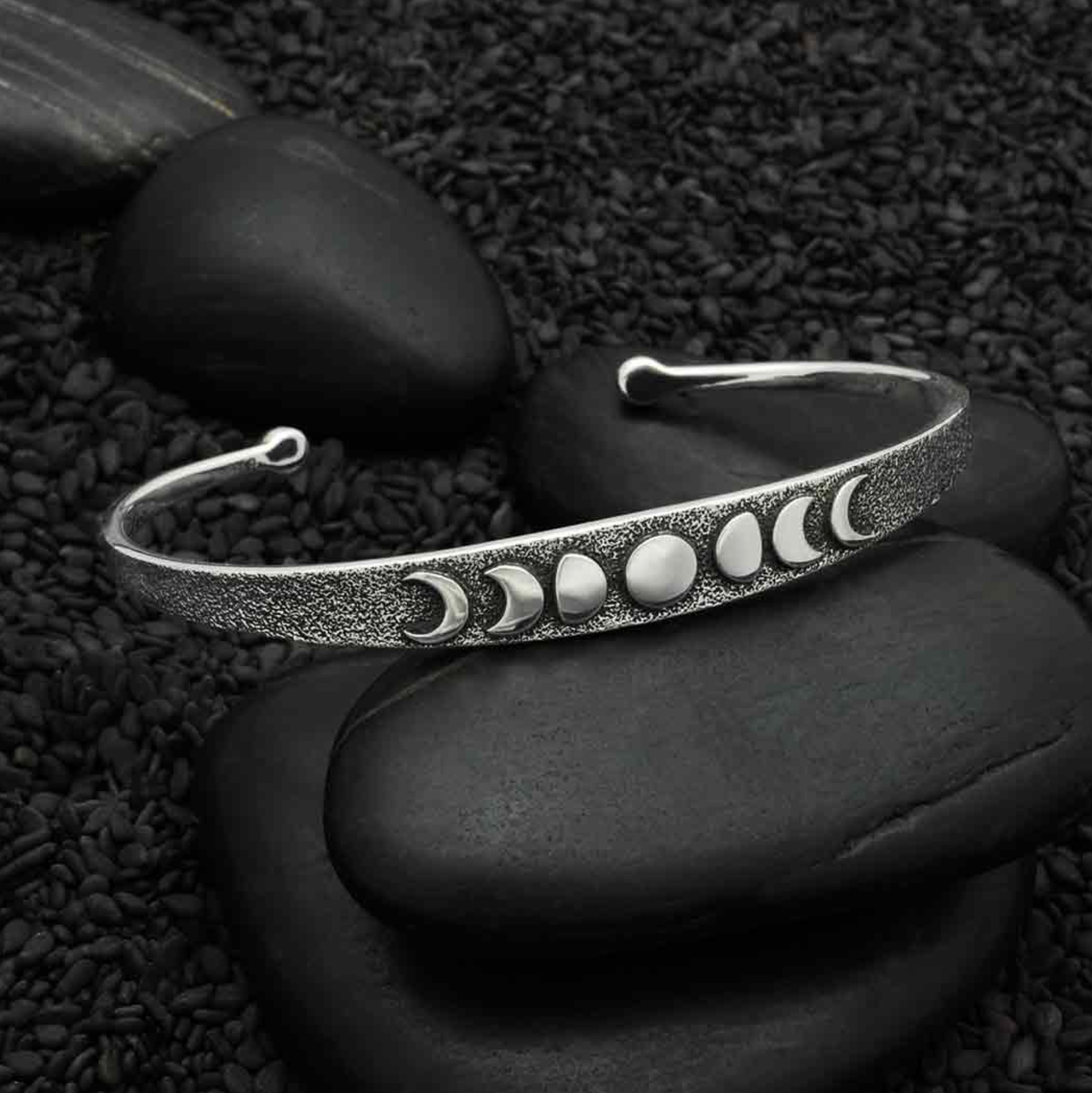 •MOON PHASES• silver cuff bracelet