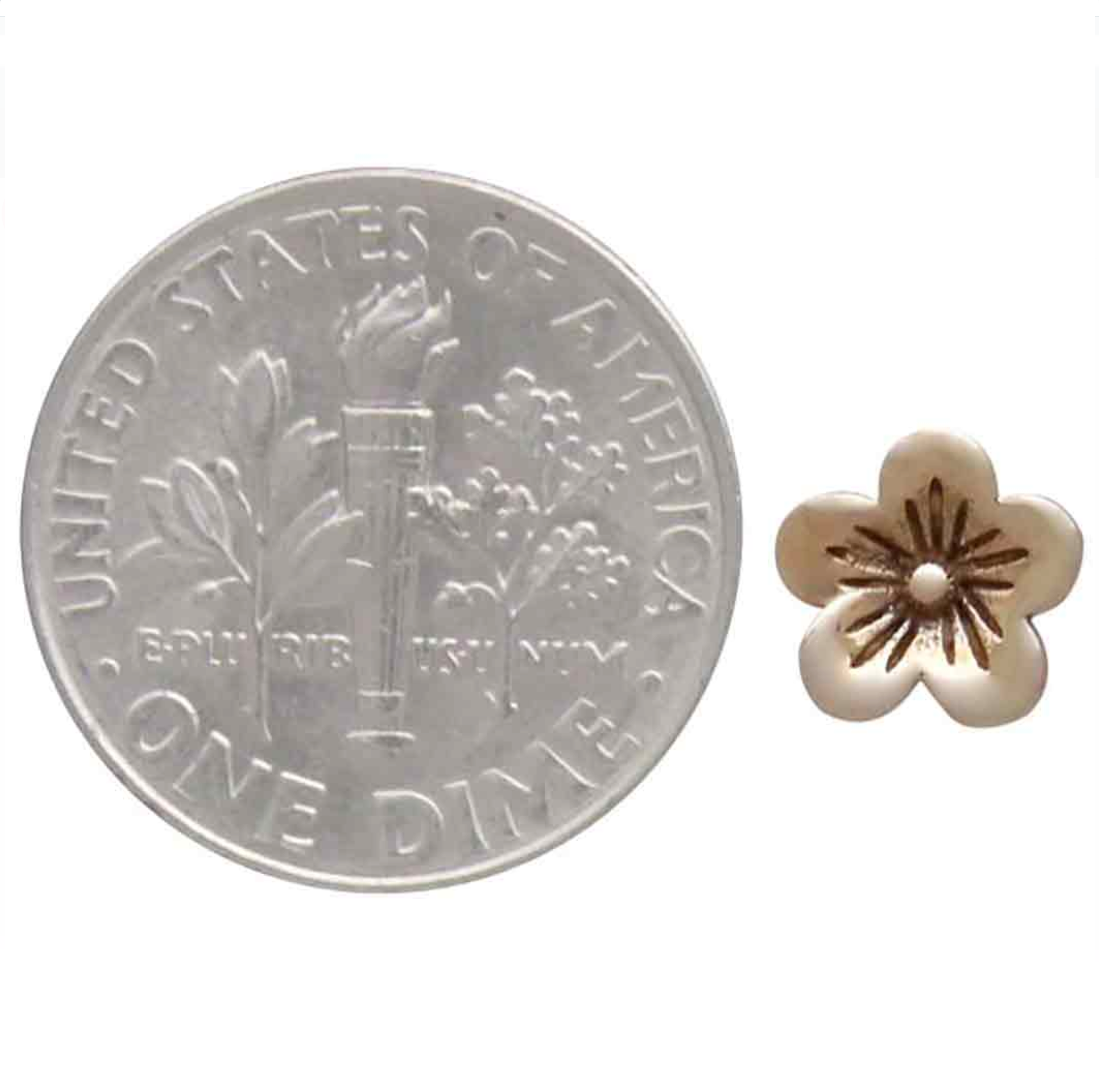 •CHERRY BLOSSOM• bronze stud earrings