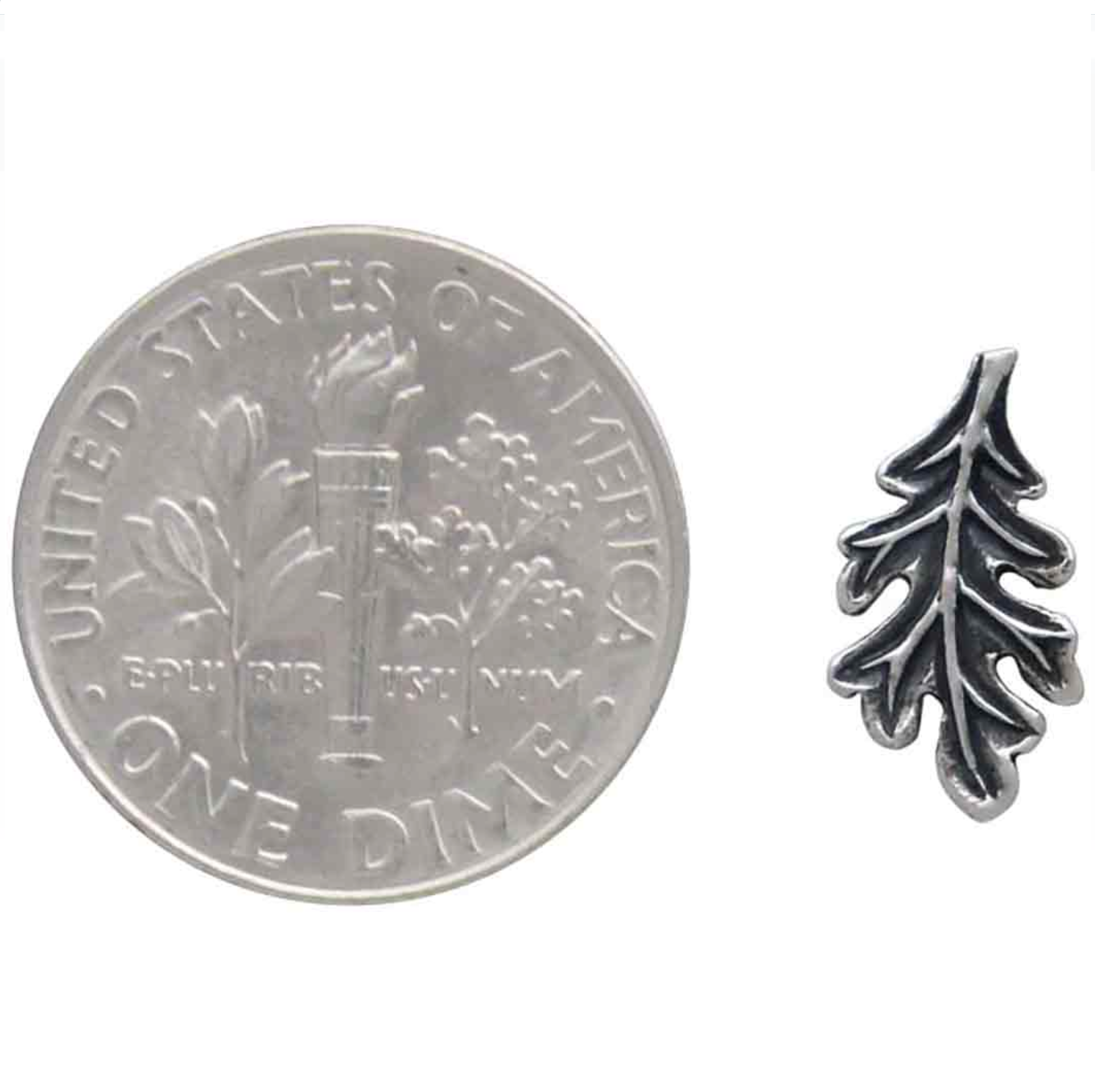 •OAK LEAF• recycled silver stud earrings
