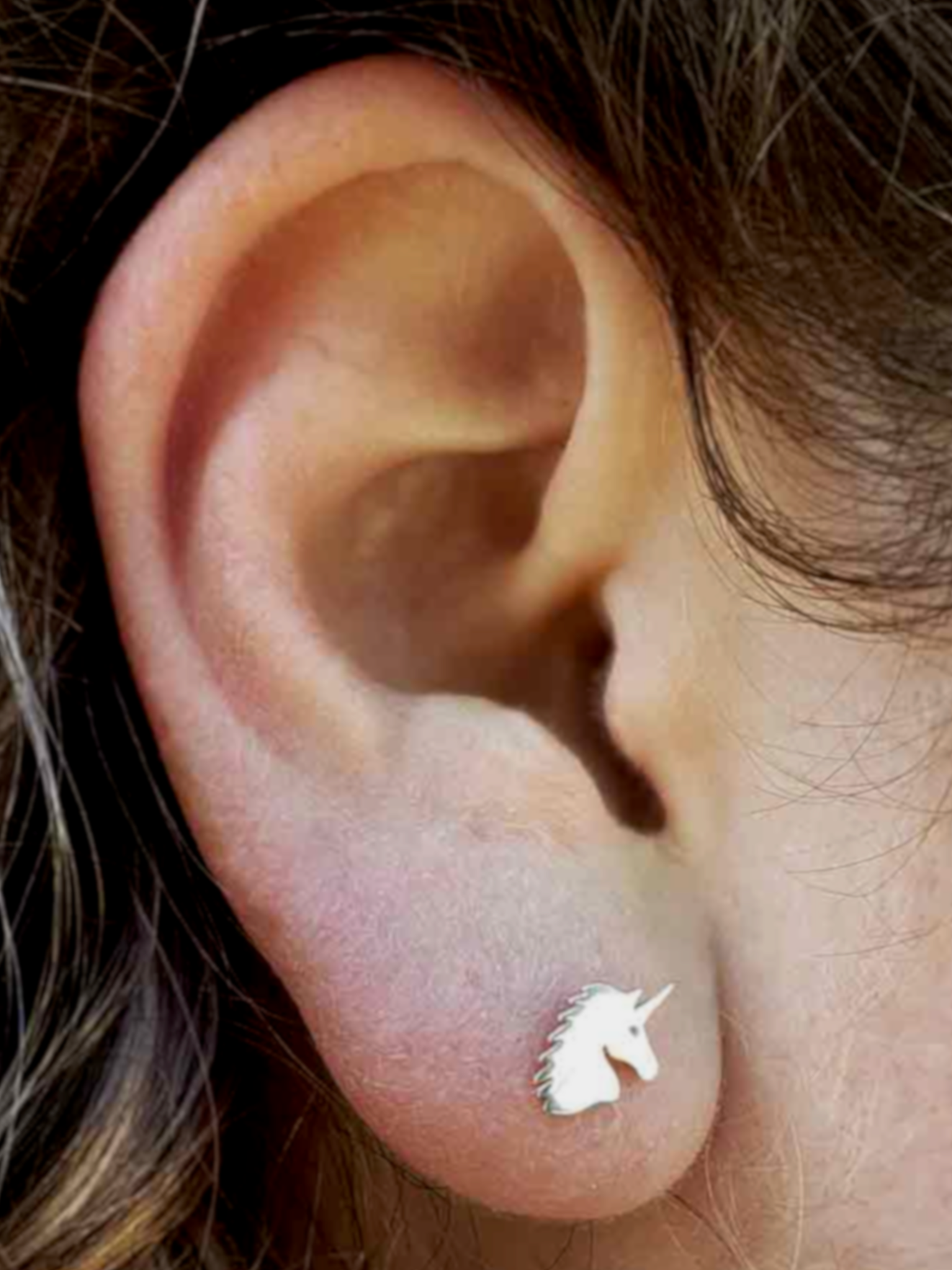 •LIL' UNICORN• recycled silver stud earrings