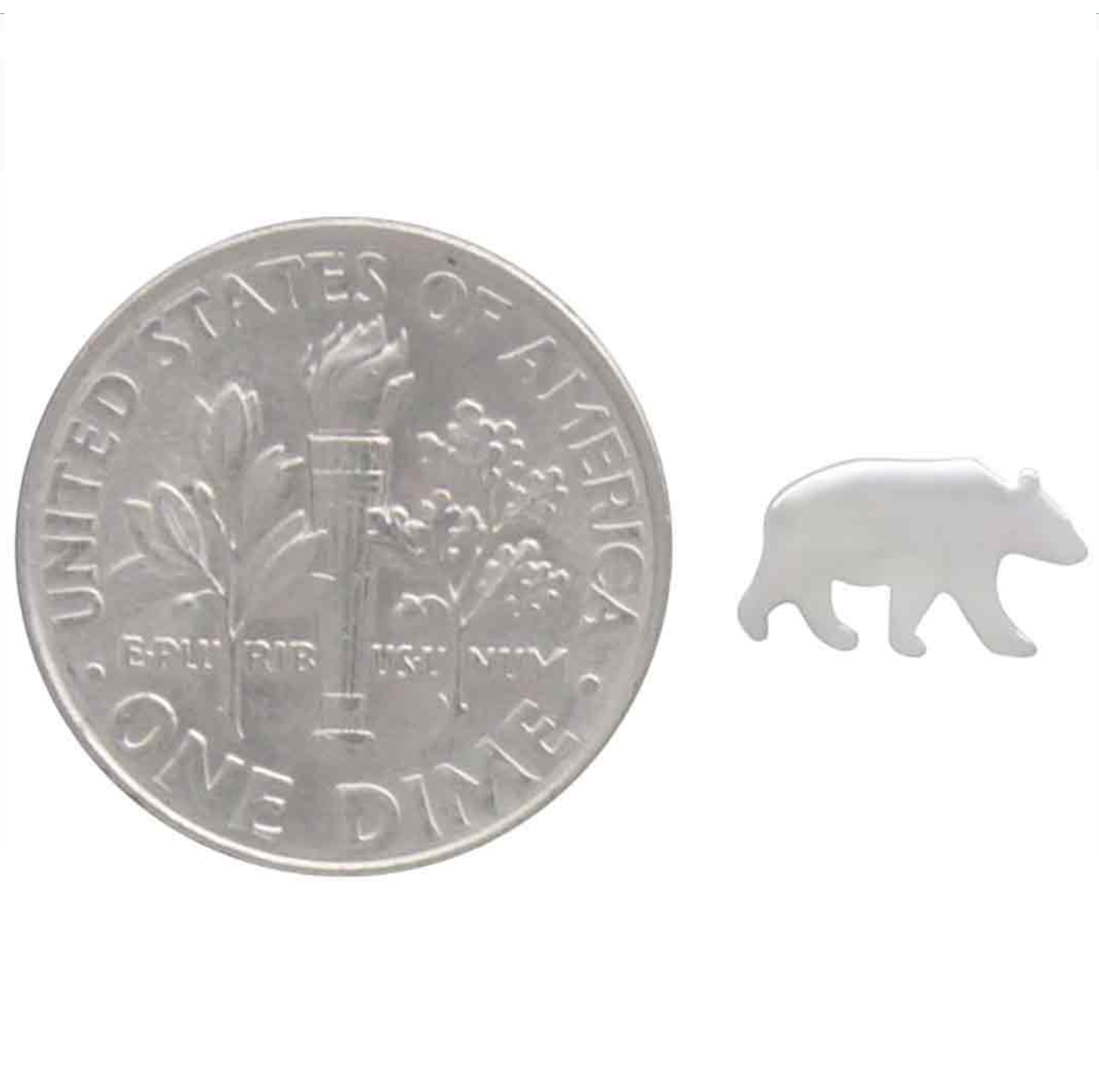•CURIOUS BEAR• recycled silver stud earrings