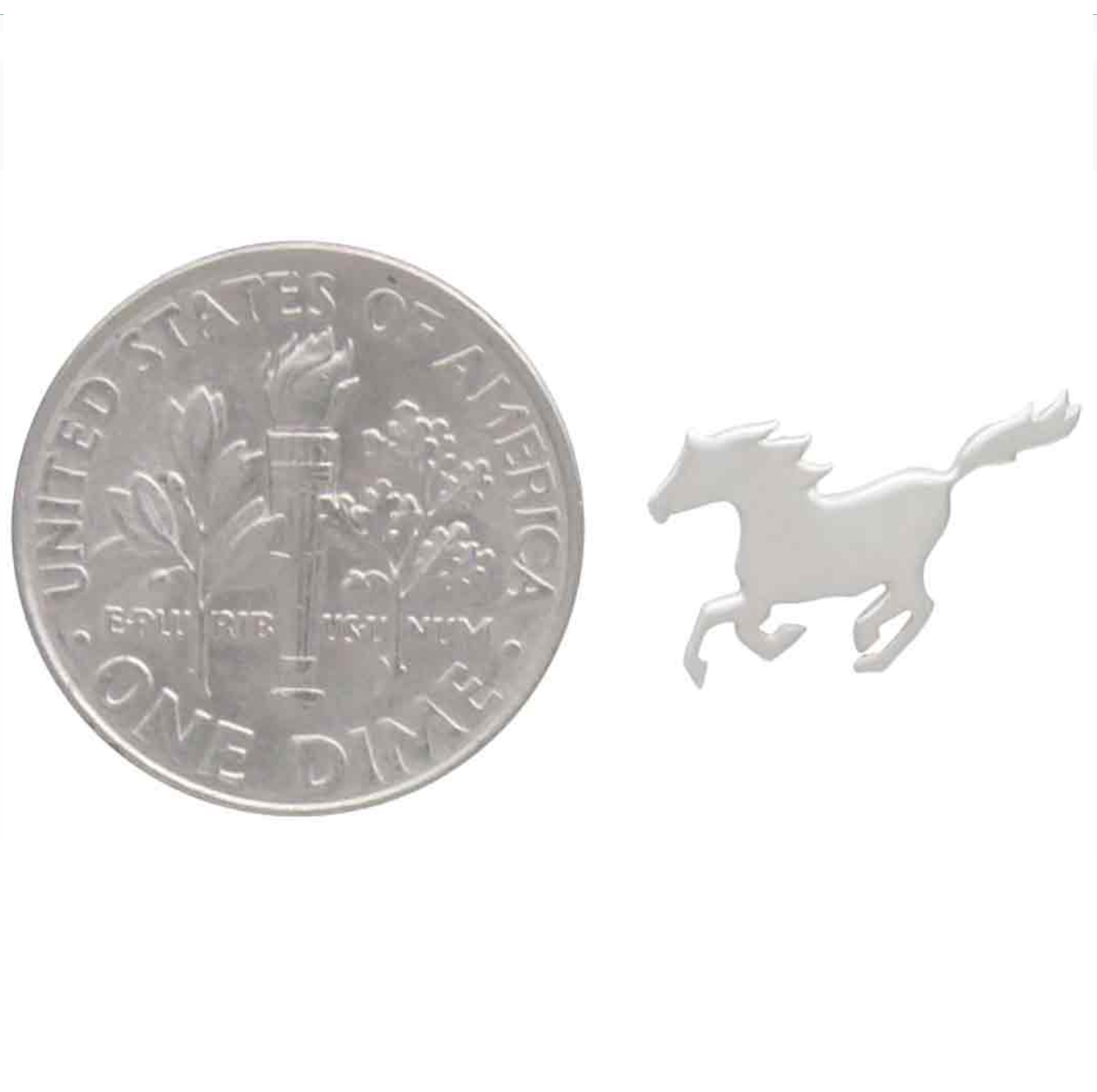 •RUNNING HORSE• recycled silver stud earrings